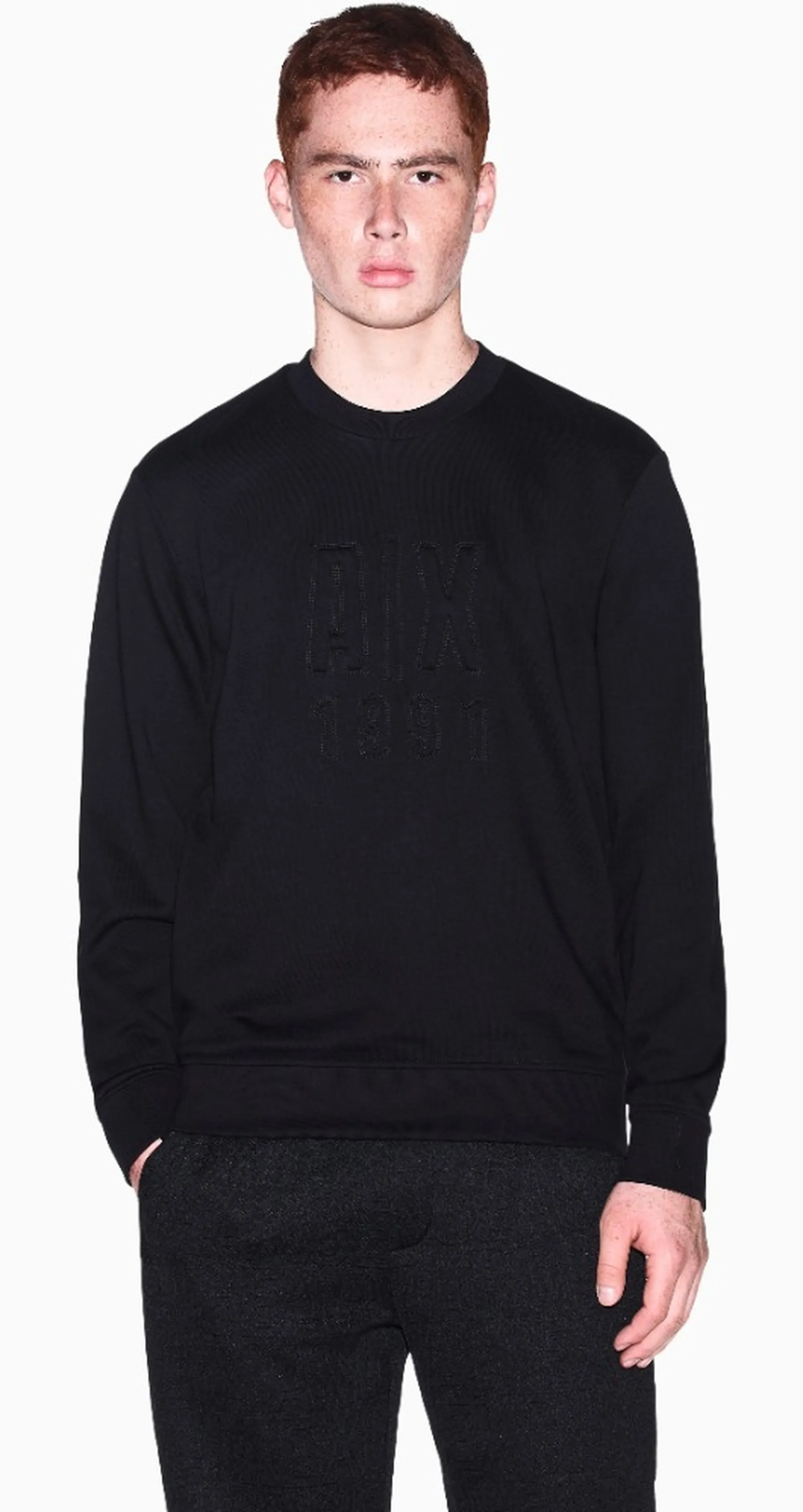 Armani Exchange B'French Terry Cotton Sweatshirt' Black Xm002801Af20934 193238