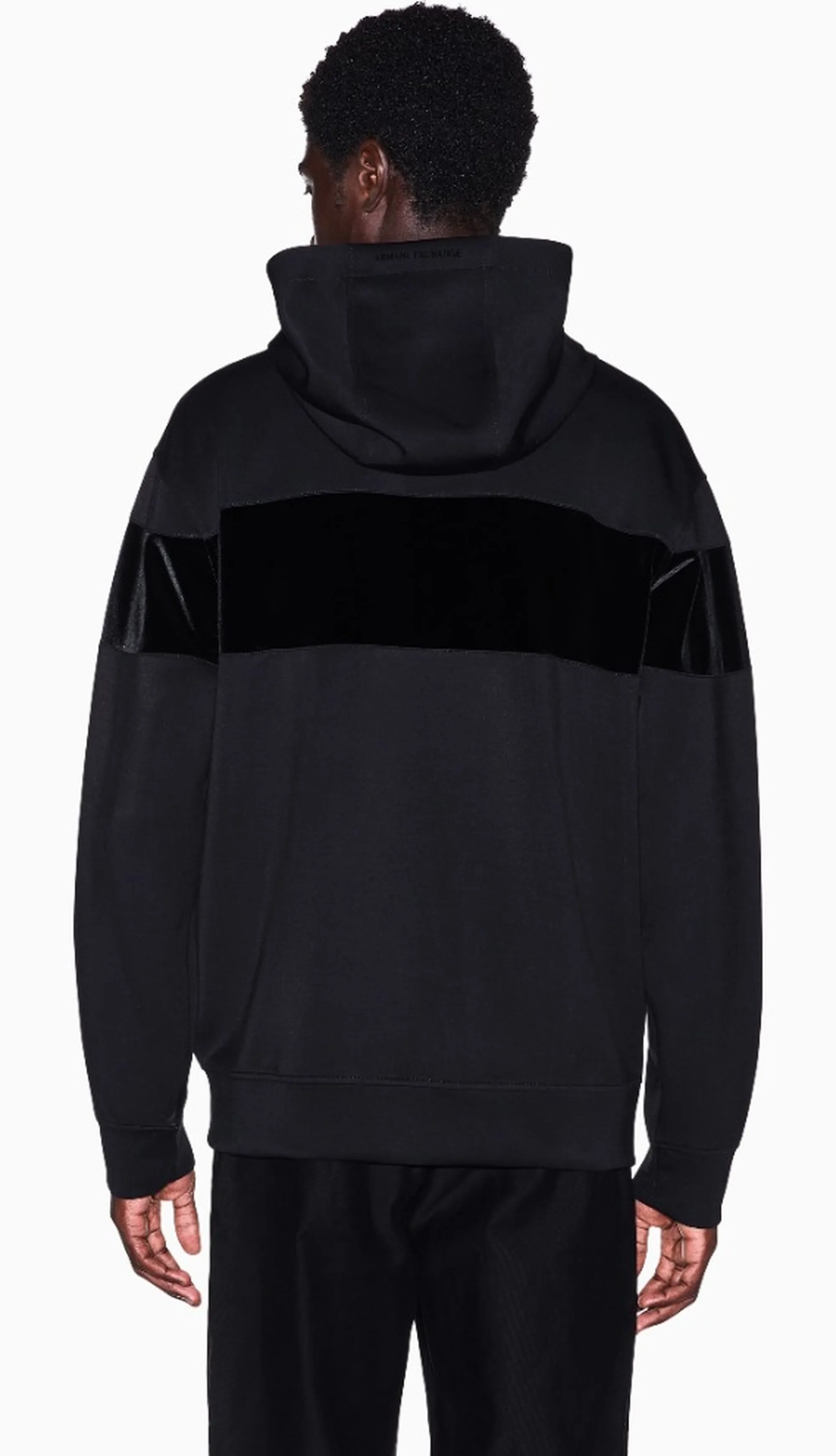 Armani Exchange B'Modal Stretch Hoodie With Velvet Band' Black Xm002923Af19936 193255