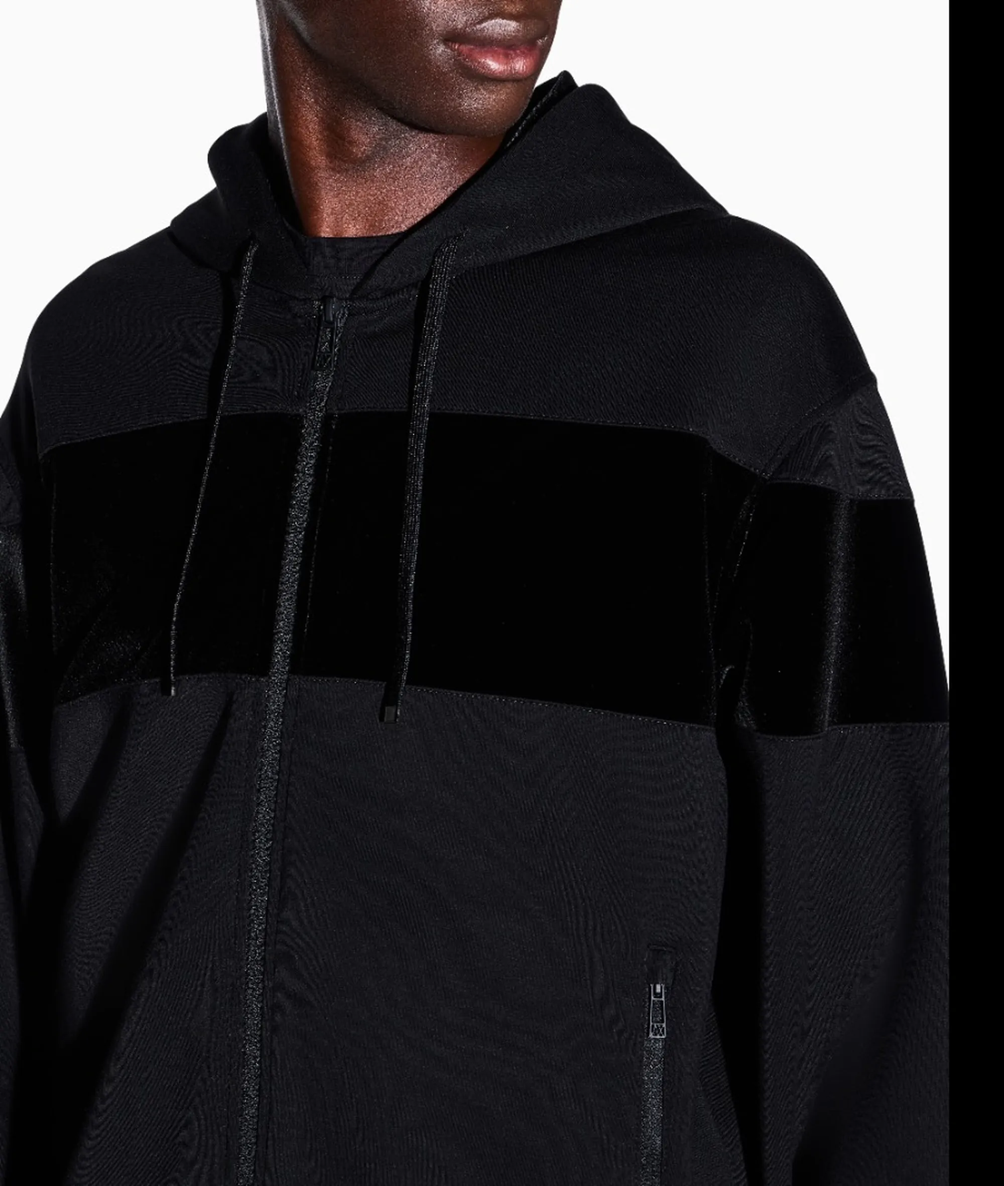 Armani Exchange B'Modal Stretch Hoodie With Velvet Band' Black Xm002923Af19936 193256