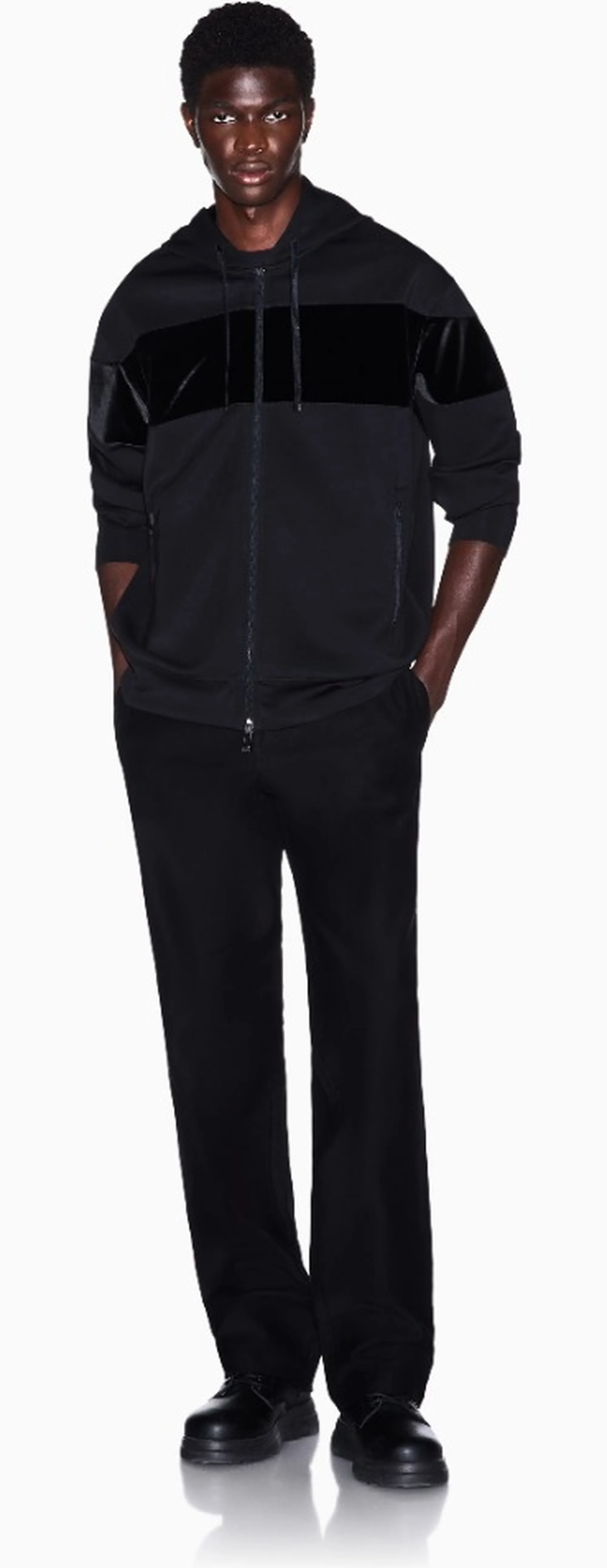 Armani Exchange B'Modal Stretch Hoodie With Velvet Band' Black Xm002923Af19936 193257