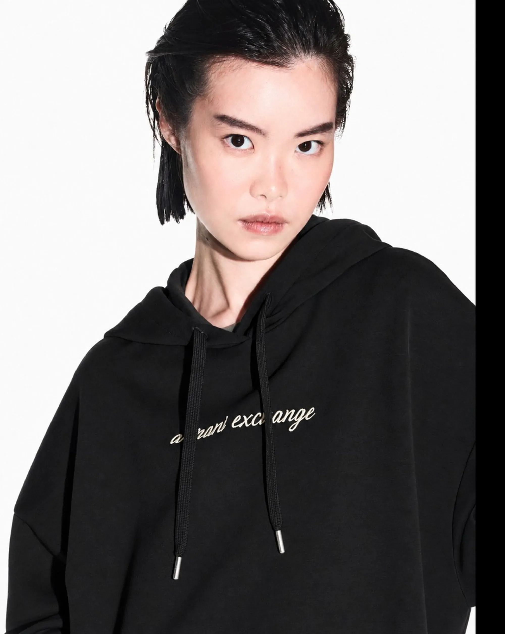 Armani Exchange B'Scuba Viscose Stretch Hoodie' Black Xw002395Af16111 193433