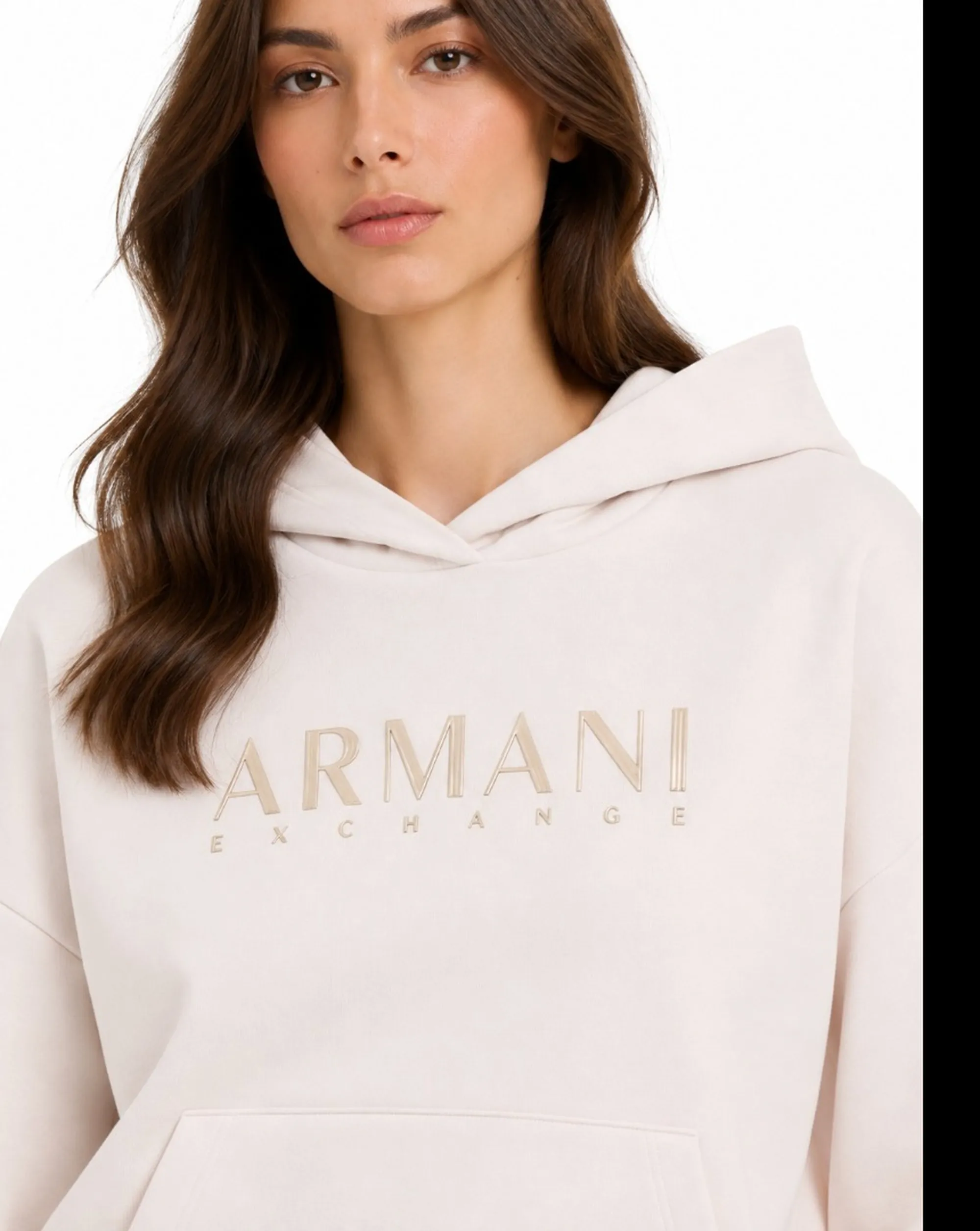 Armani Exchange B'Hoodie In Stretch Viscose Scuba Fabric' Beige Xw002669Af24068 193488