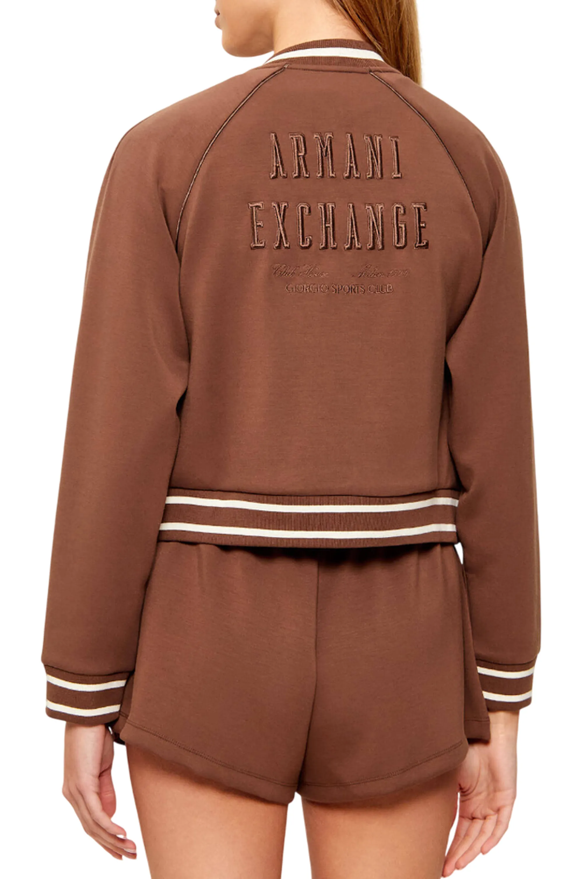 Armani Exchange B'Technical Fabric Sweatshirt' Brown Xw002071Af10804 175832