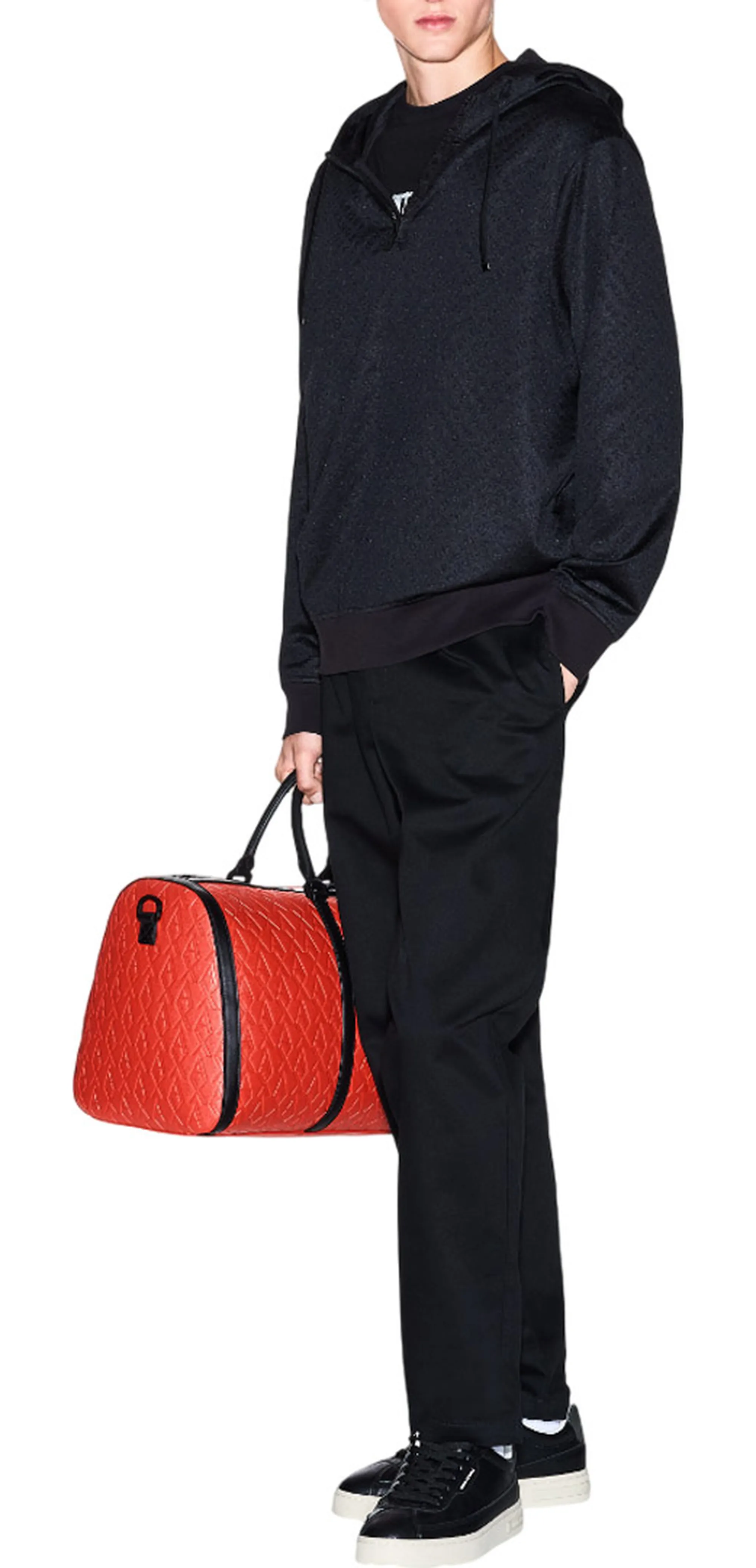 Armani Exchange B'Micro Texture Sweatshirt' Black Xm001355Af16259 161786