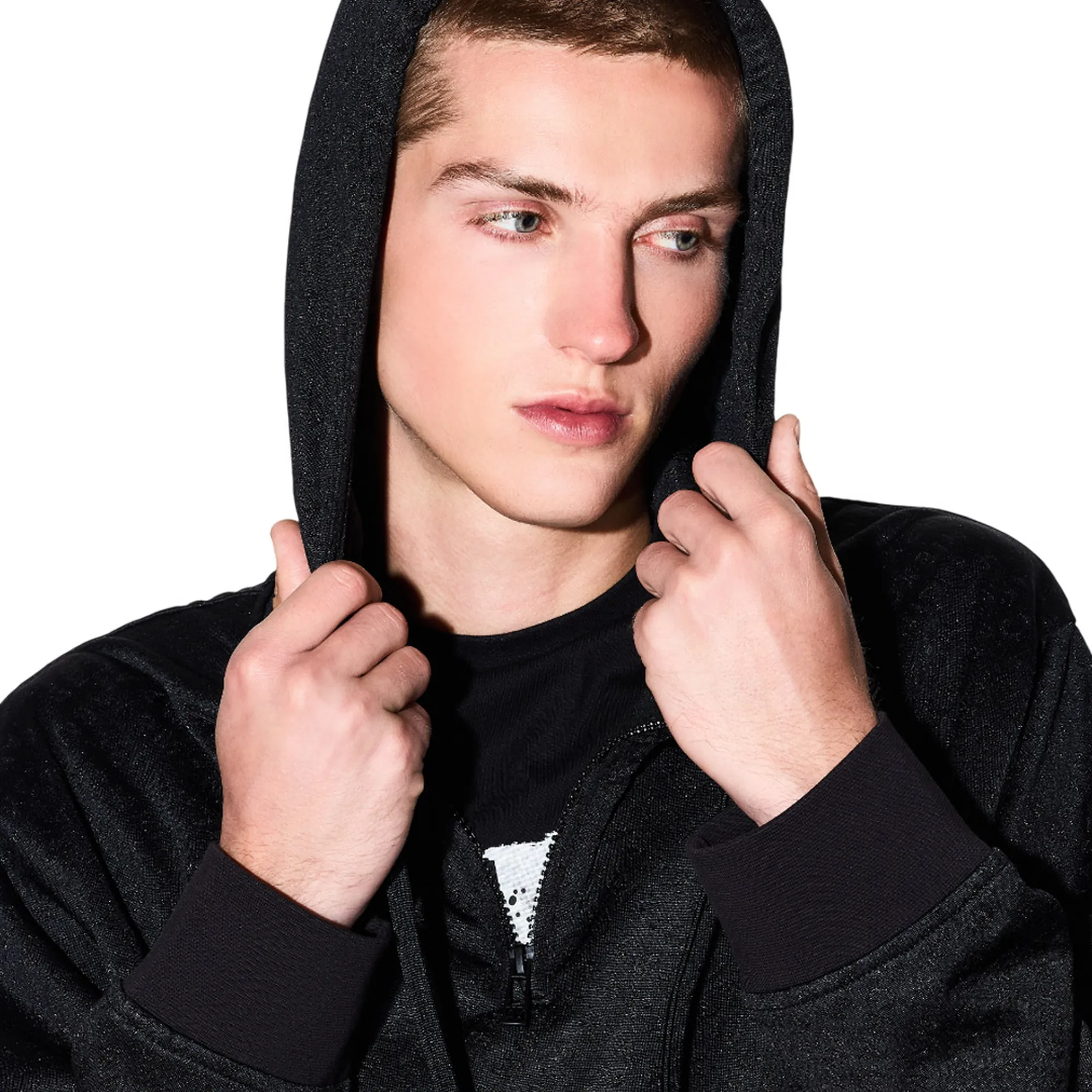 Armani Exchange B'Micro Texture Sweatshirt' Black Xm001355Af16259 161787