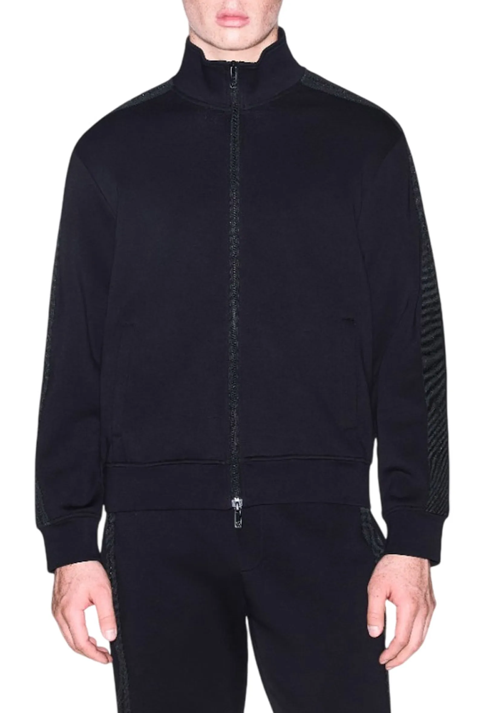 Armani Exchange Felpa Regular Fit In Jersey Nero Xm003144Af13047 194341