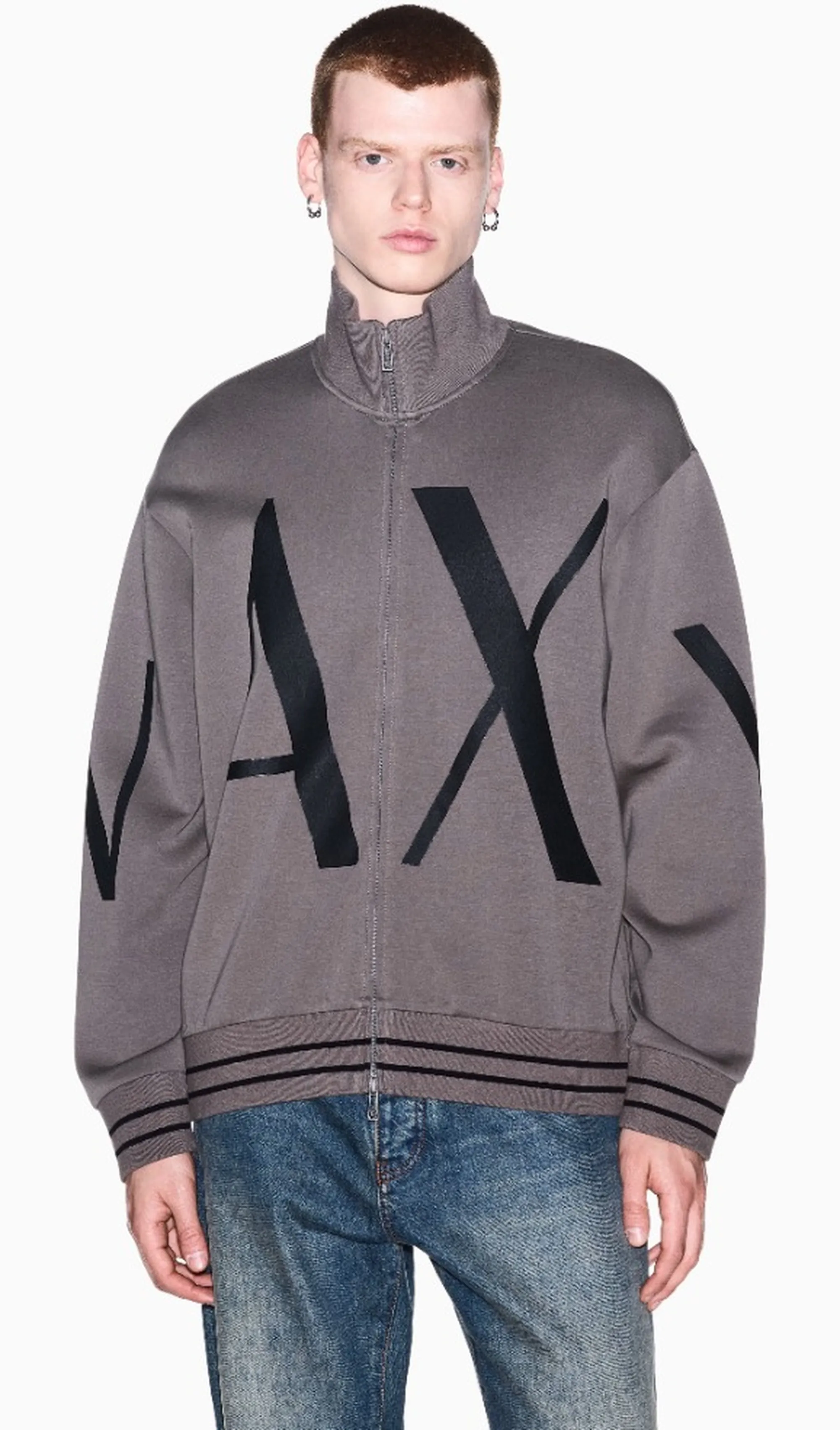 Armani Exchange B'Regular Fit Sweatshirt In Stretch Cotton Jersey' Light Brown Xm002950Af10818 193270