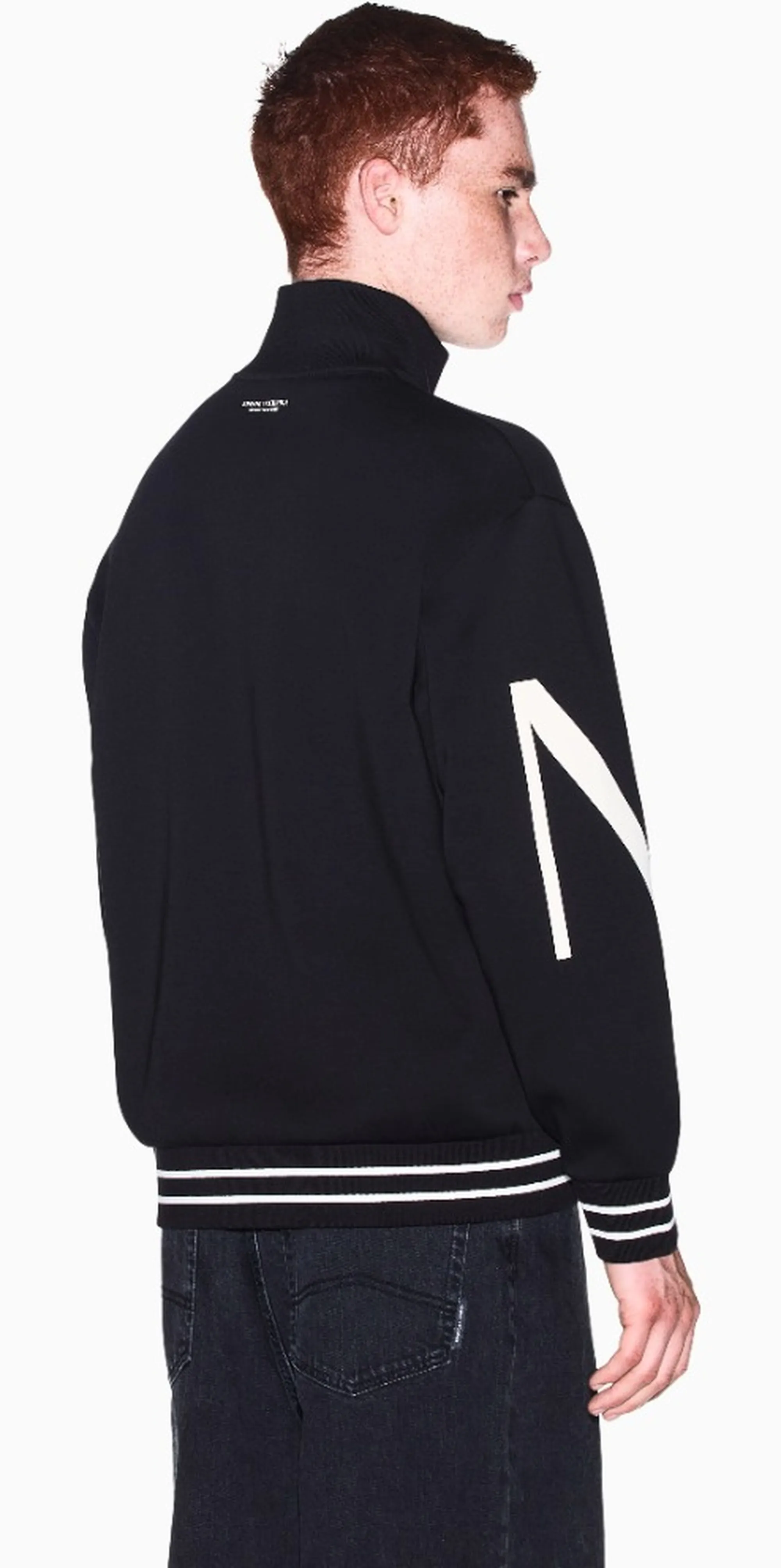 Armani Exchange B'Regular Fit Sweatshirt In Stretch Cotton Jersey' Black Xm002950Af10818 193263