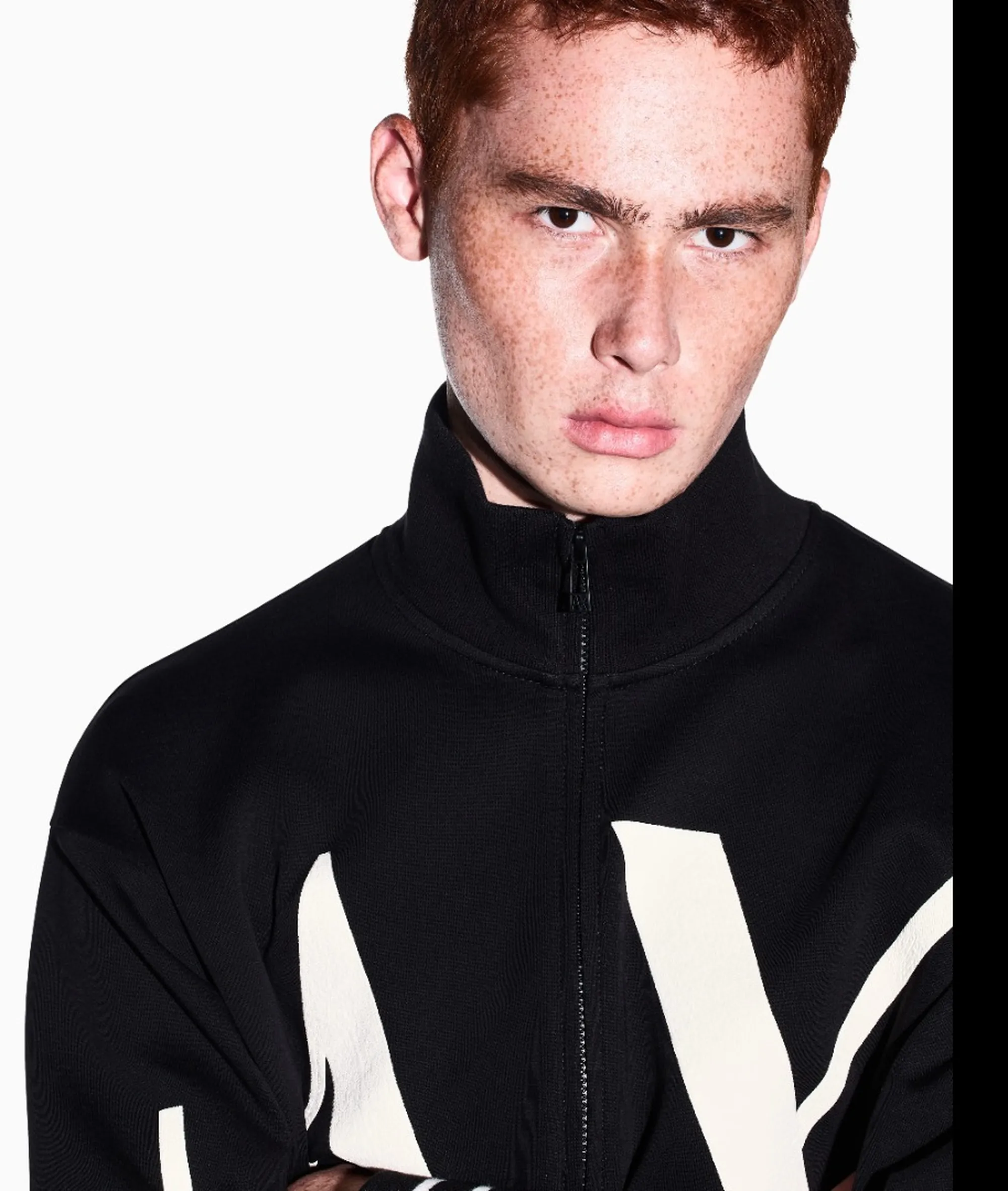Armani Exchange B'Regular Fit Sweatshirt In Stretch Cotton Jersey' Black Xm002950Af10818 193264
