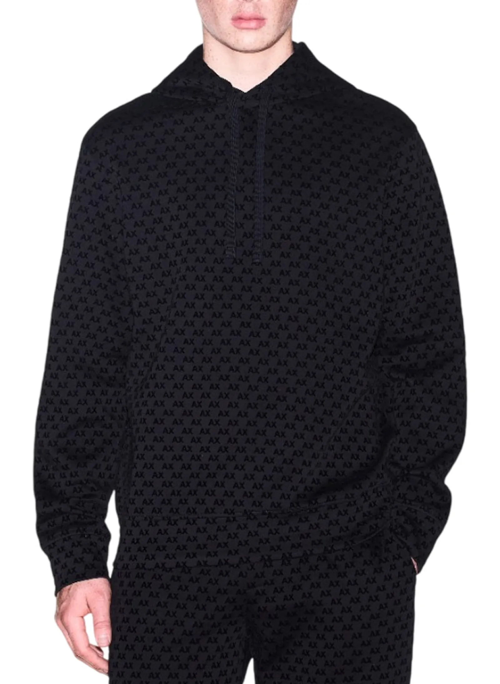 Armani Exchange Felpa Regulat Fit In Cotone Elasticizzato Nero Xm002903Af10818 194170