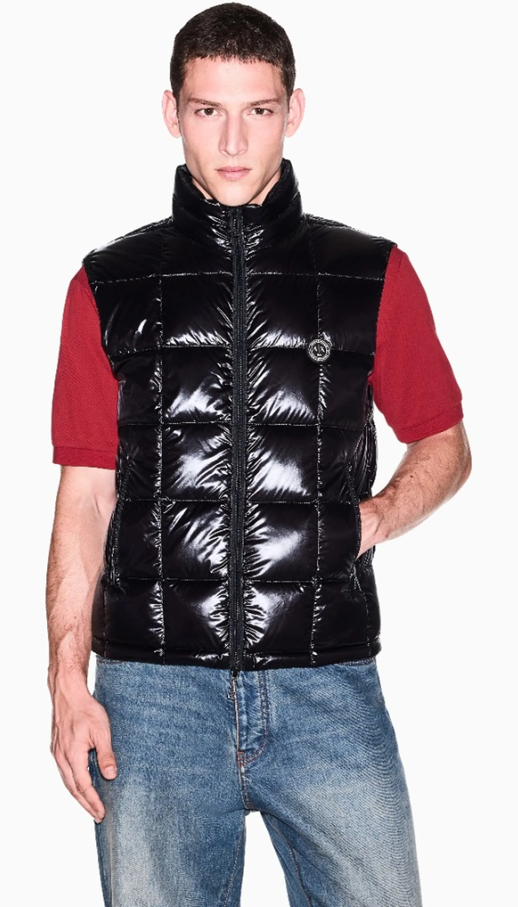 Armani Exchange Gilet Imbottito In Piuma Nero Xm003475Af23755 193375