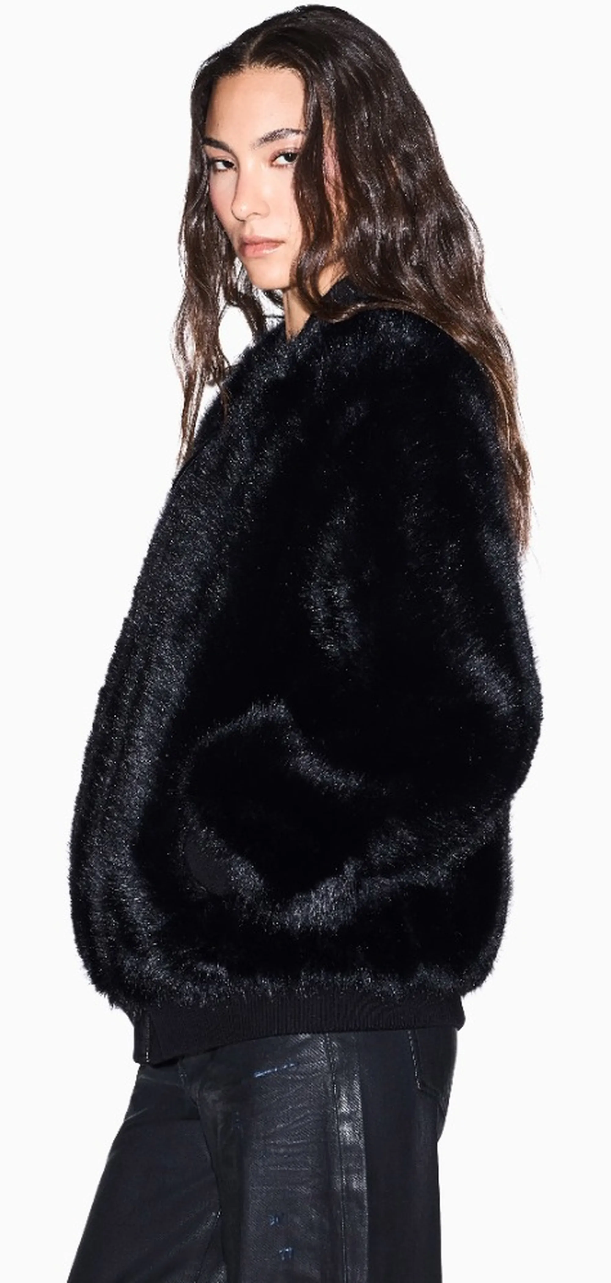 Armani Exchange B'Eco Fur Bobmer Jacket' Black Xw002940Af25760 193557