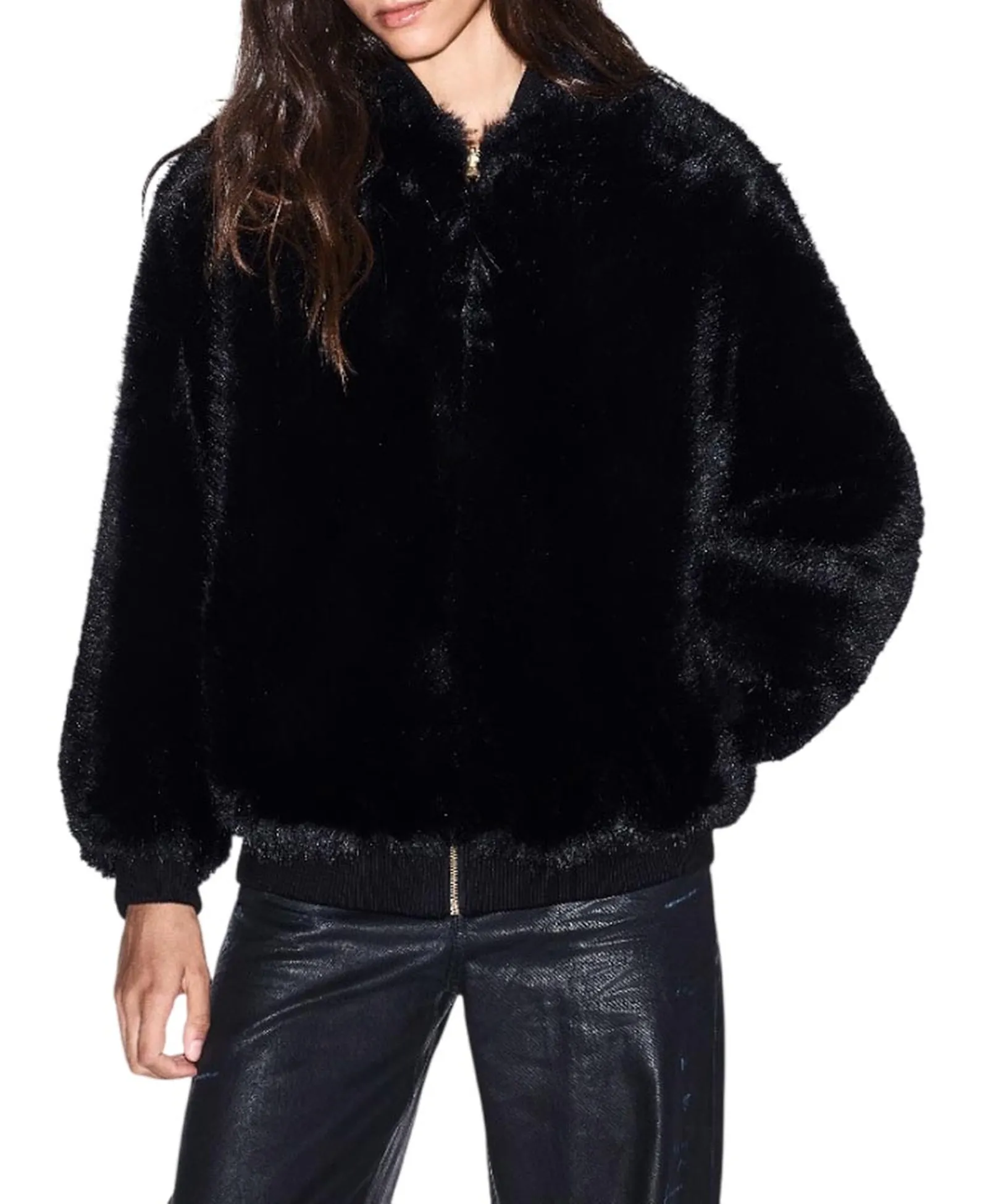 Armani Exchange Giubbino Bobmer In Ecopelliccia Nero Xw002940Af25760 195625