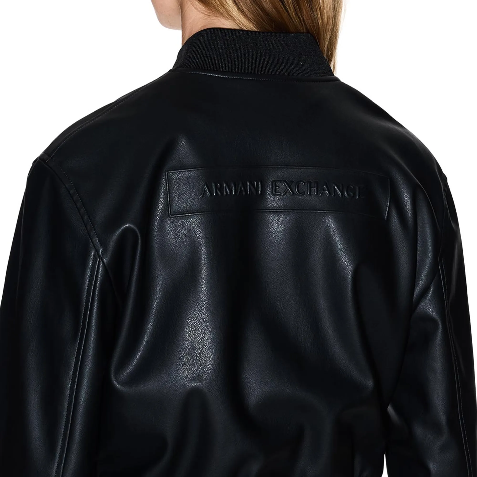 Armani Exchange Giubbino Bomber In Ecopelle Nero Xw001432Af16618 165030