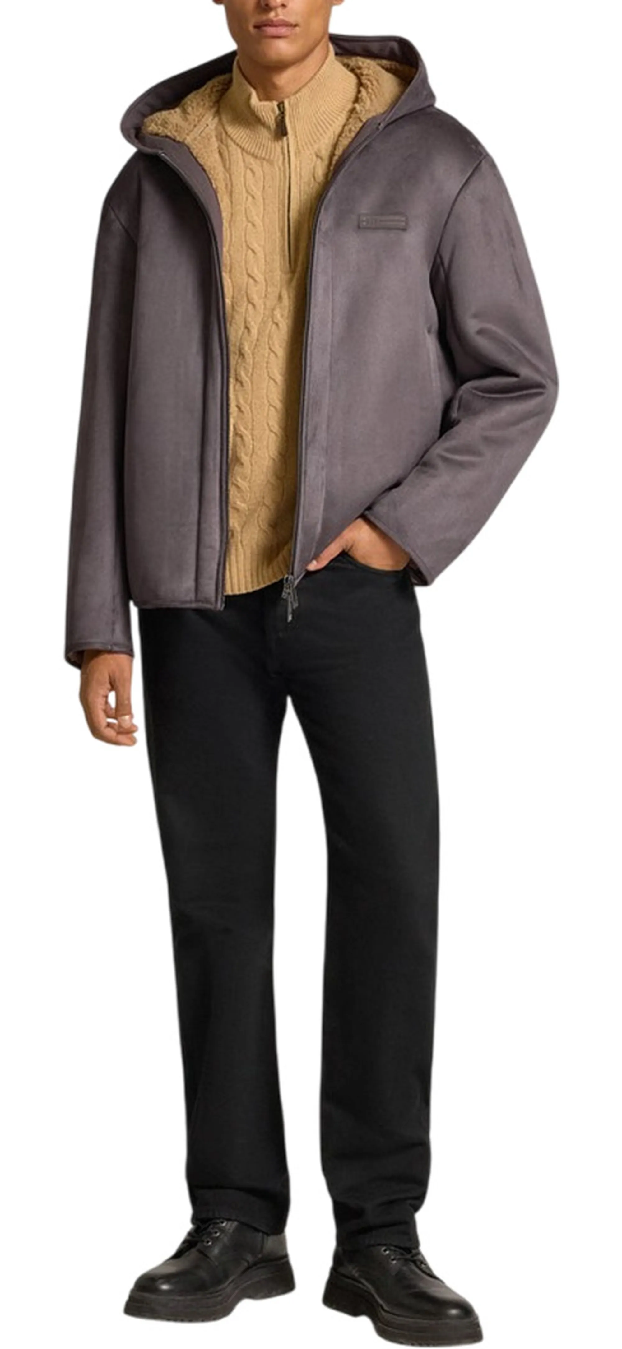 Armani Exchange B'Eco Suede Jacket' Grey Xm000968Af16590 162444