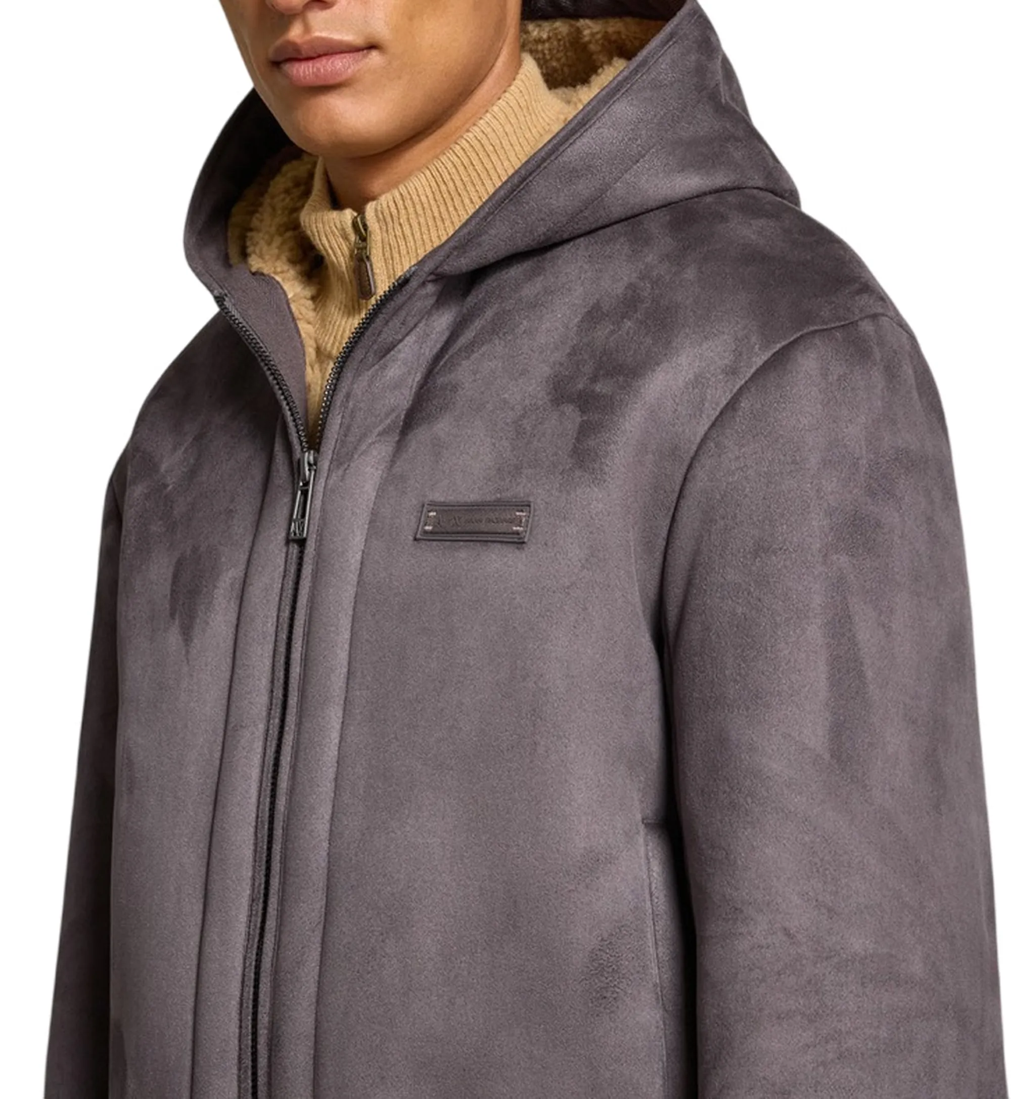 Armani Exchange B'Eco Suede Jacket' Grey Xm000968Af16590 162445