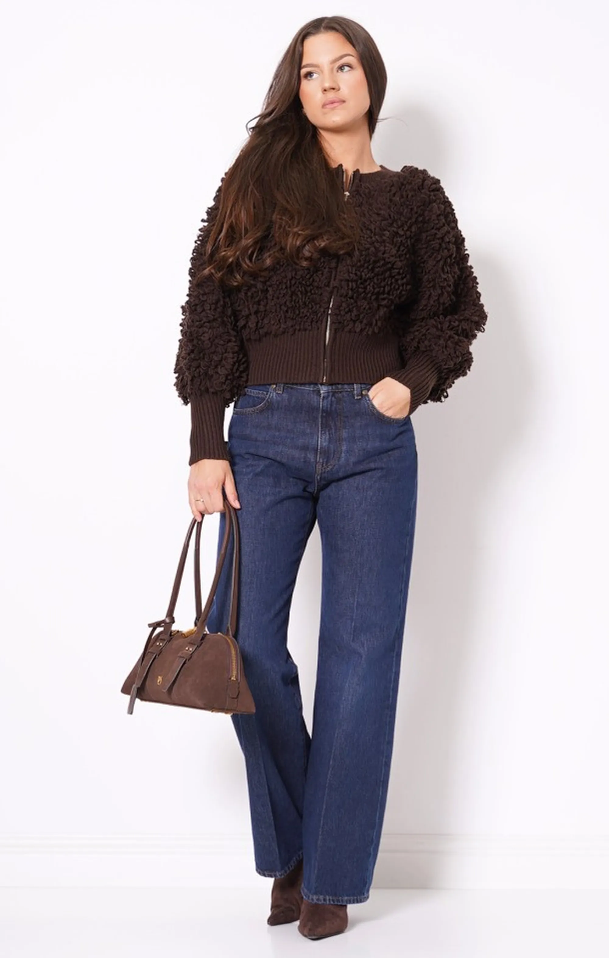 Armani Exchange B'Faux Fur Jacket' Brown Xw002649Af25941 193465