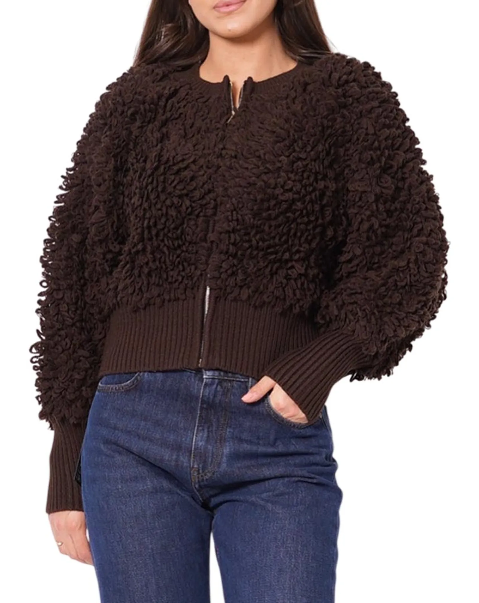 Armani Exchange Giubbino In Finta Pelliccia Marrone Xw002649Af25941 195423