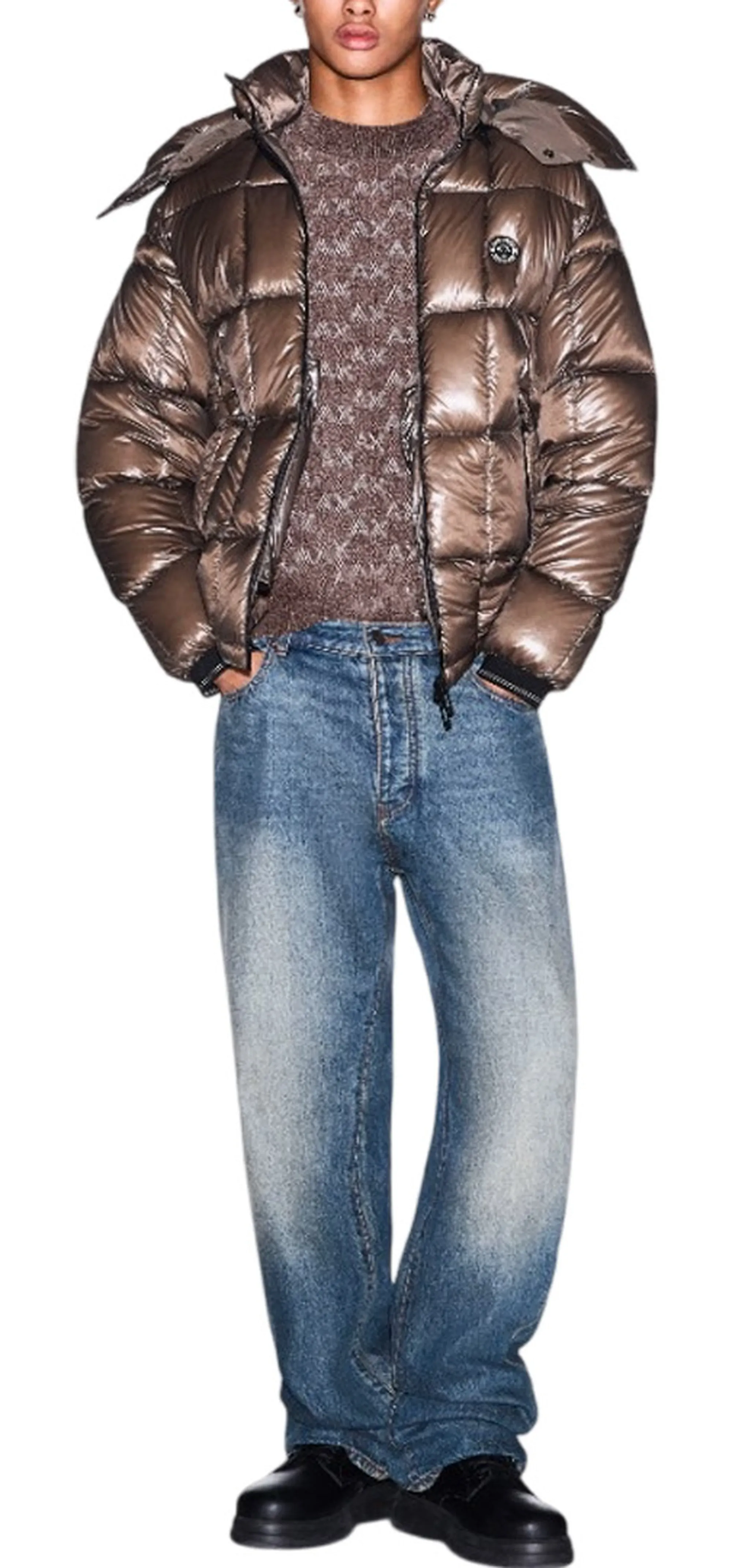 Armani Exchange B'Shiny Down Padded Jacket' Light Brown Xm003344Af23755 193364
