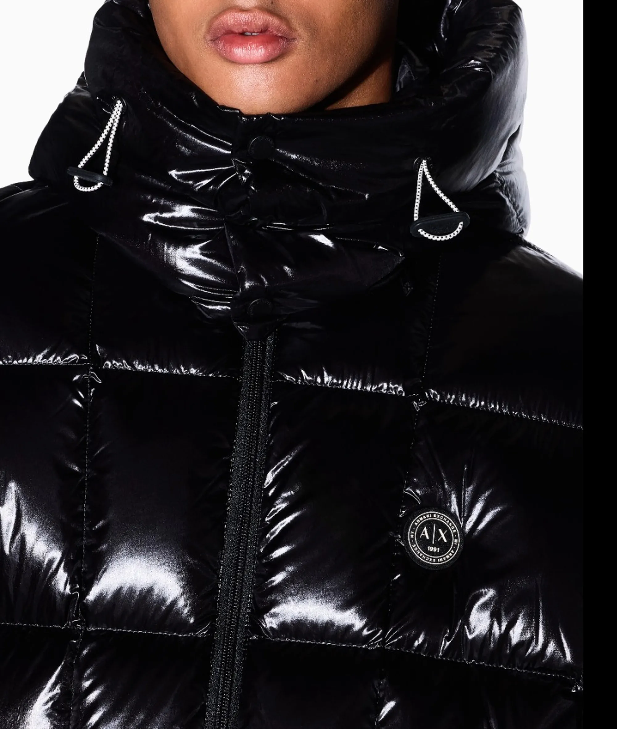 Armani Exchange Giubbino Lucido Imbottito In Piuma Nero Xm003344Af23755 193337