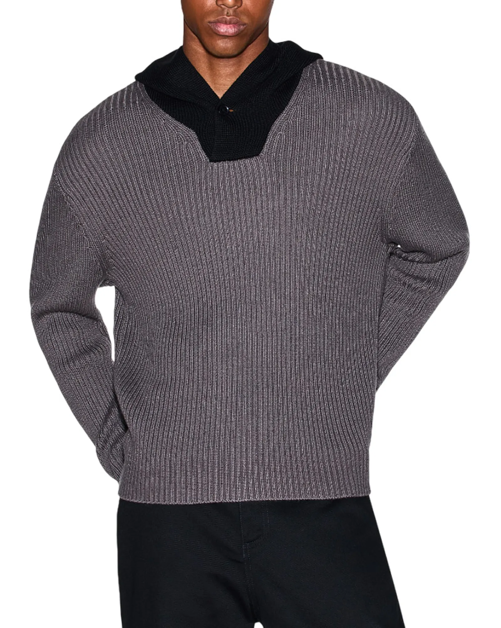 Armani Exchange Maglia A Coste Grigio Xm001315Af13776 161957