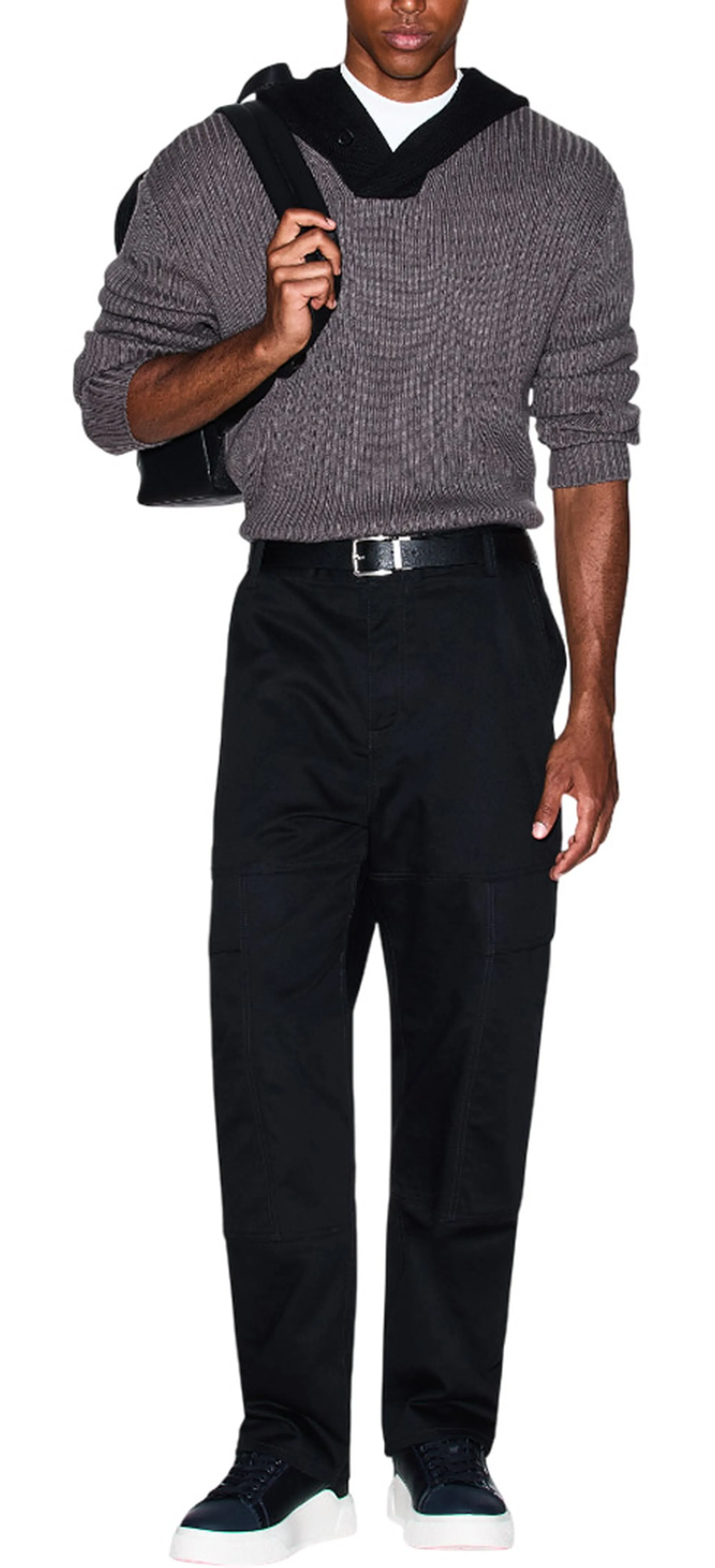 Armani Exchange B'Ribbed Sweater' Grey Xm001315Af13776 161964