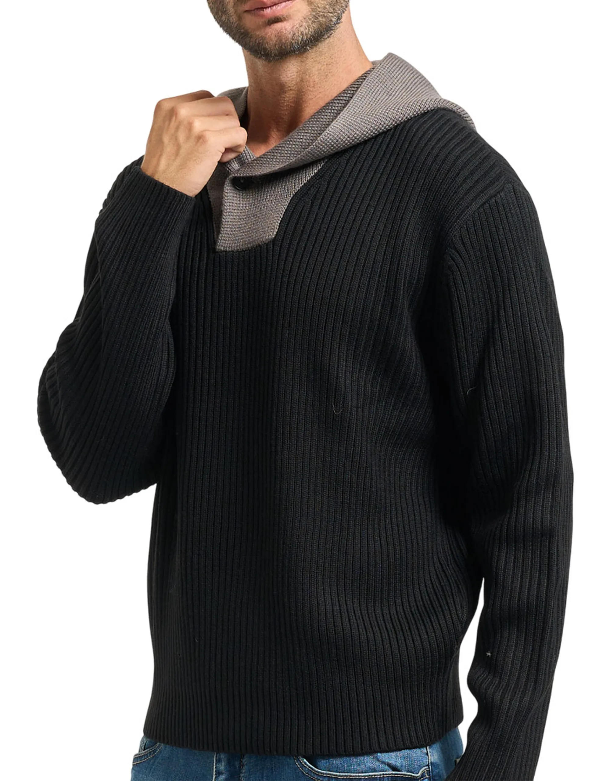 Armani Exchange B'Ribbed Sweater' Black Xm001315Af13776 161980