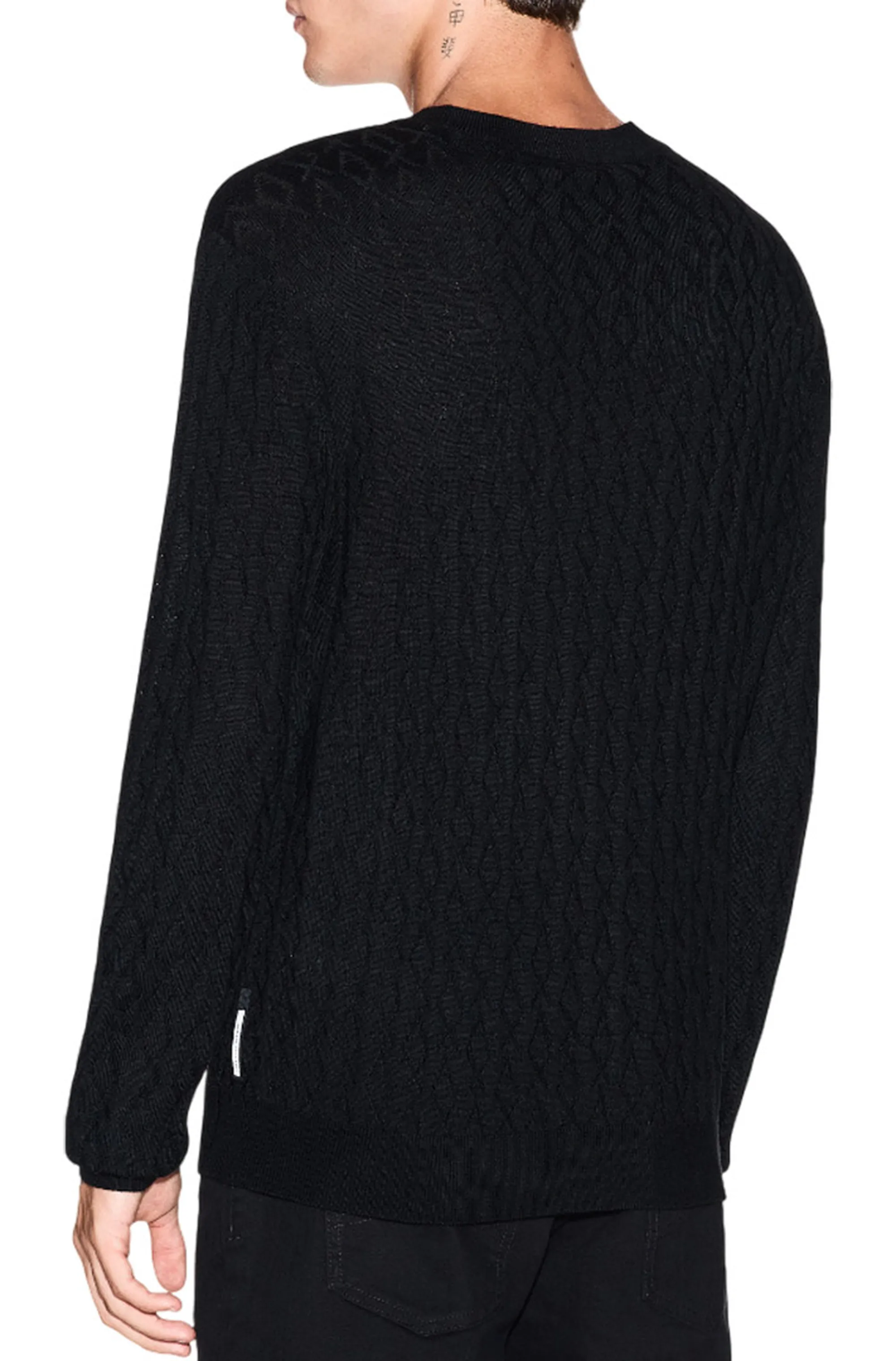 Armani Exchange B'Crew Neck Wave Sweater' Black Xm000878Af11982 161633