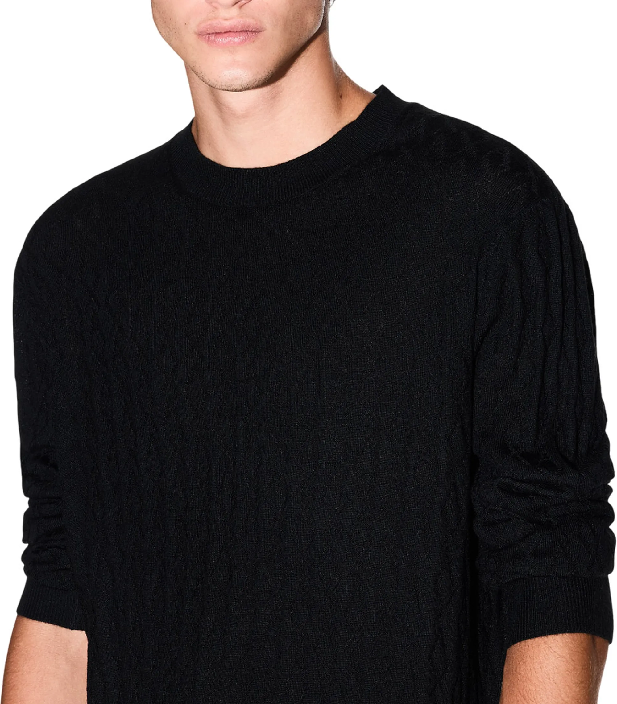 Armani Exchange B'Crew Neck Wave Sweater' Black Xm000878Af11982 161643
