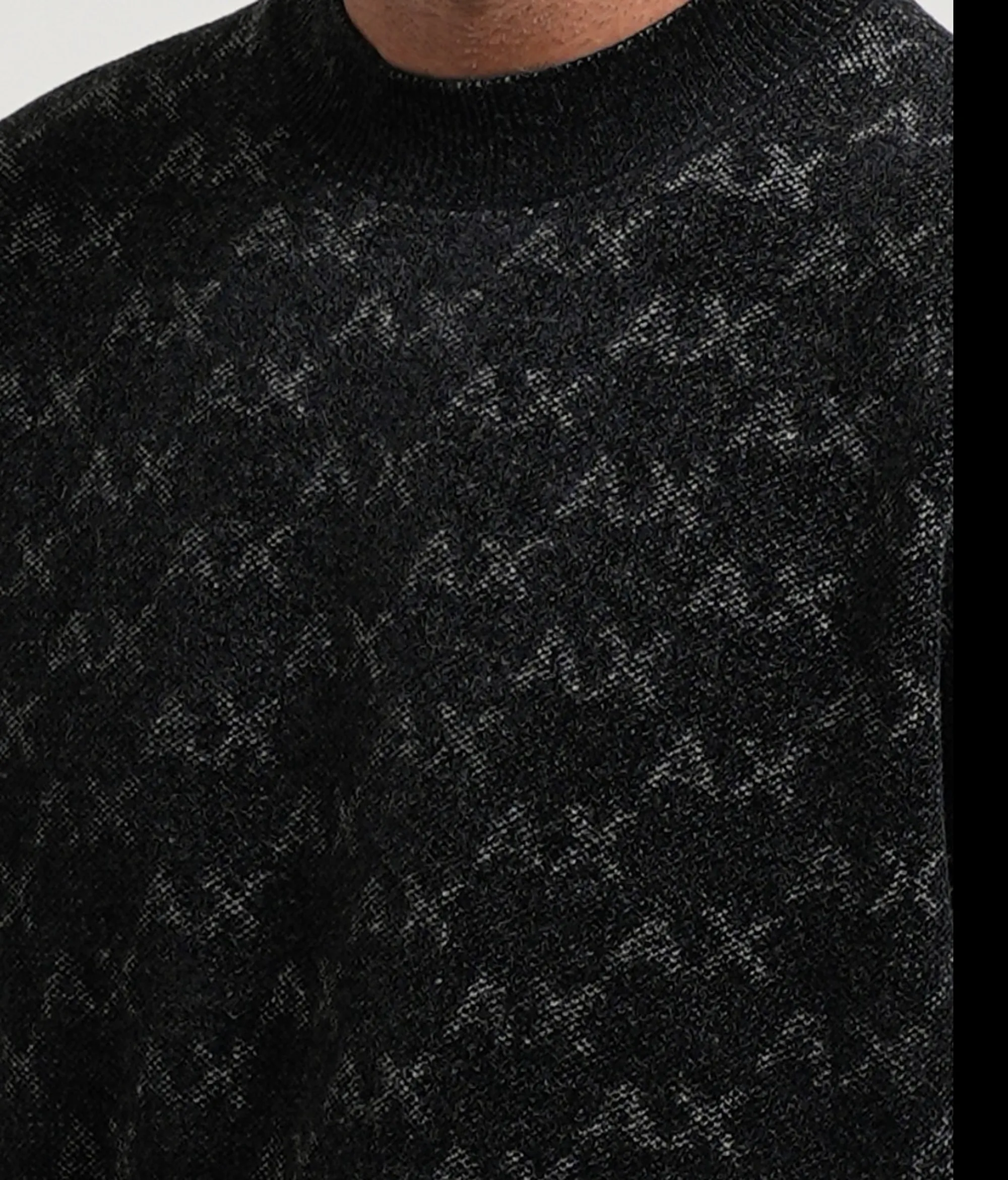 Armani Exchange Maglia Girocollo Con Logo All Over Black Xm002992Af16916 193287