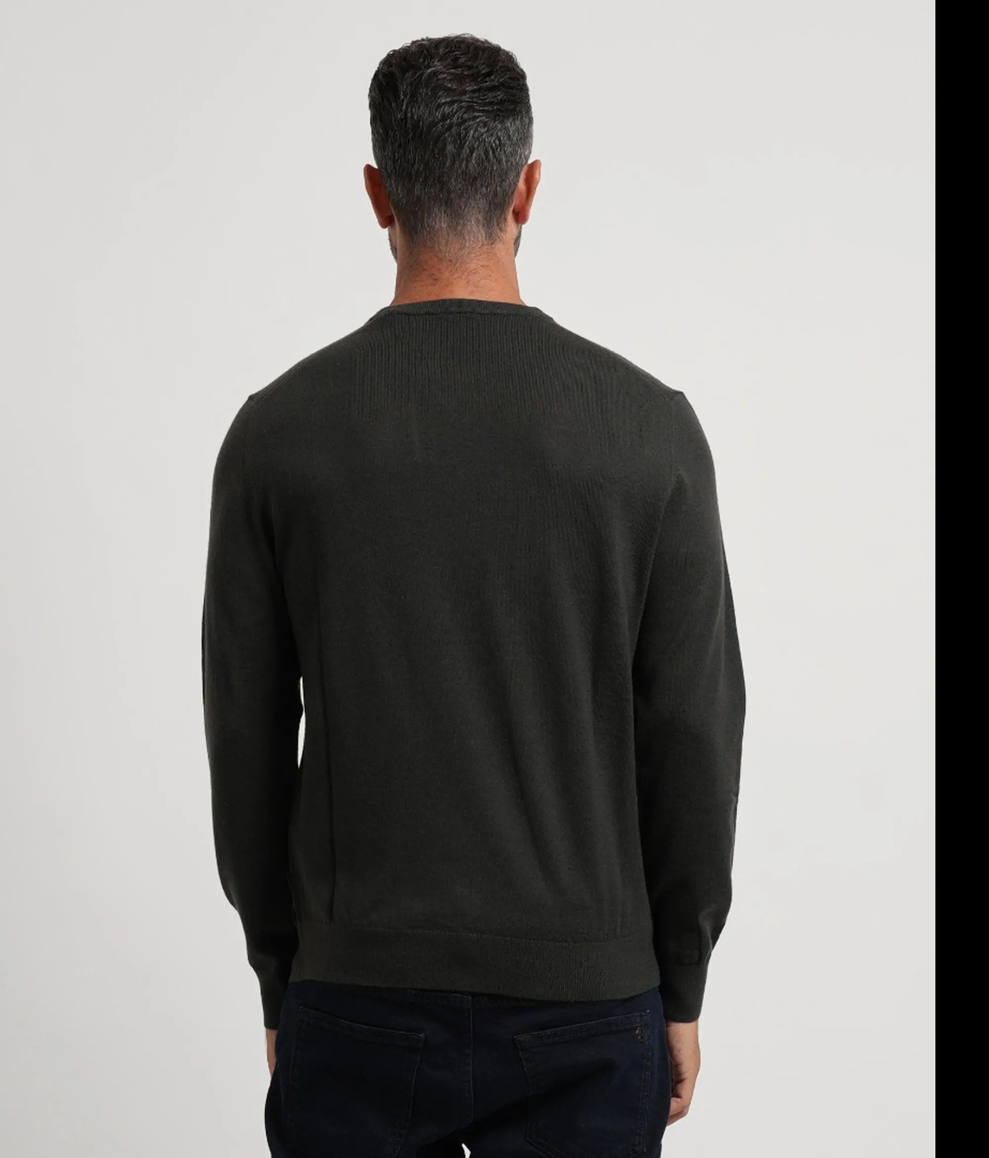 Armani Exchange B'Crew Neck Sweater In Merino Wool' Grey 8Nzm3Azm8Az 193203