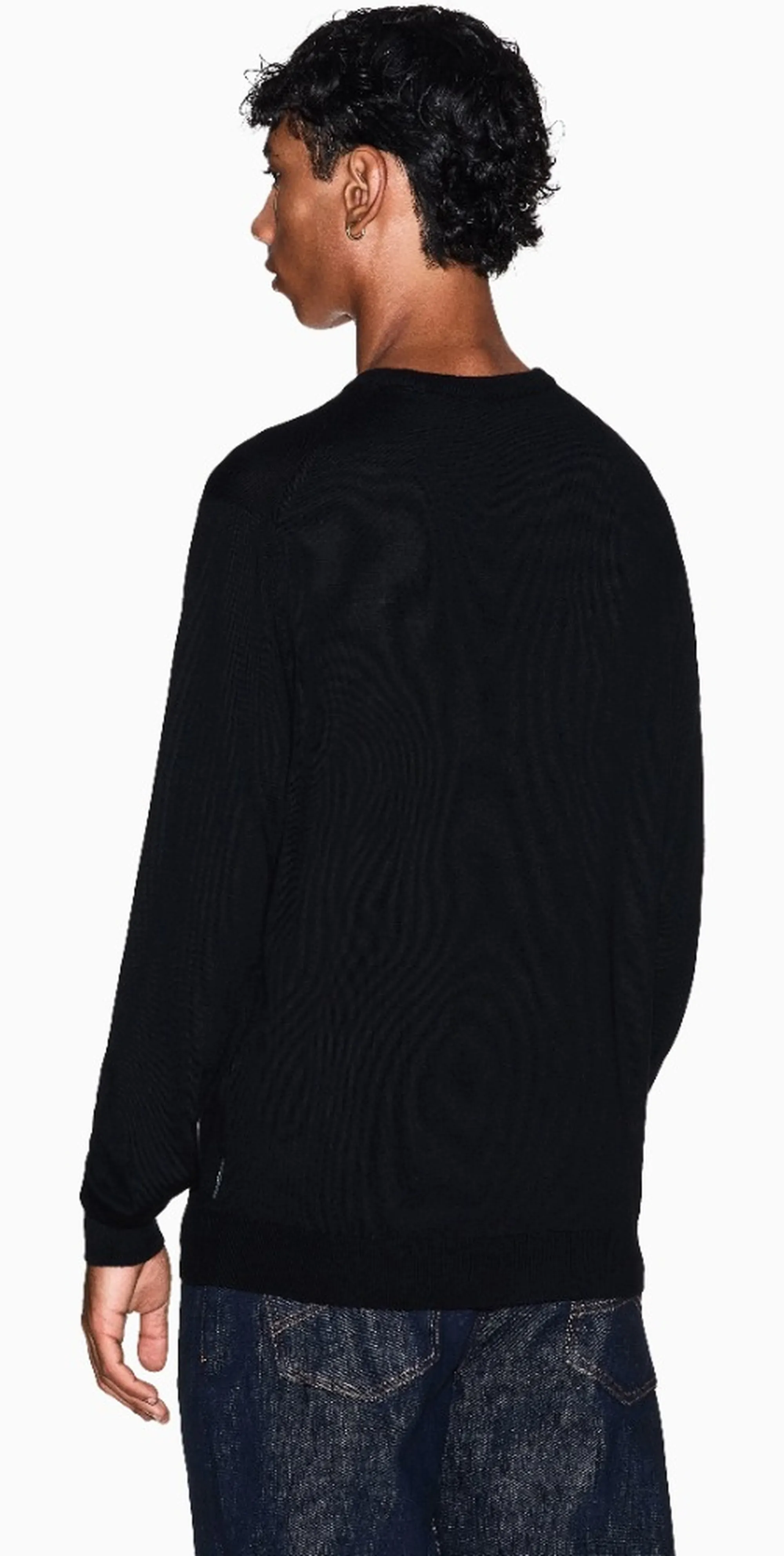Armani Exchange B'Crew Neck Sweater In Merino Wool' Black 8Nzm3Azm8Az 193199