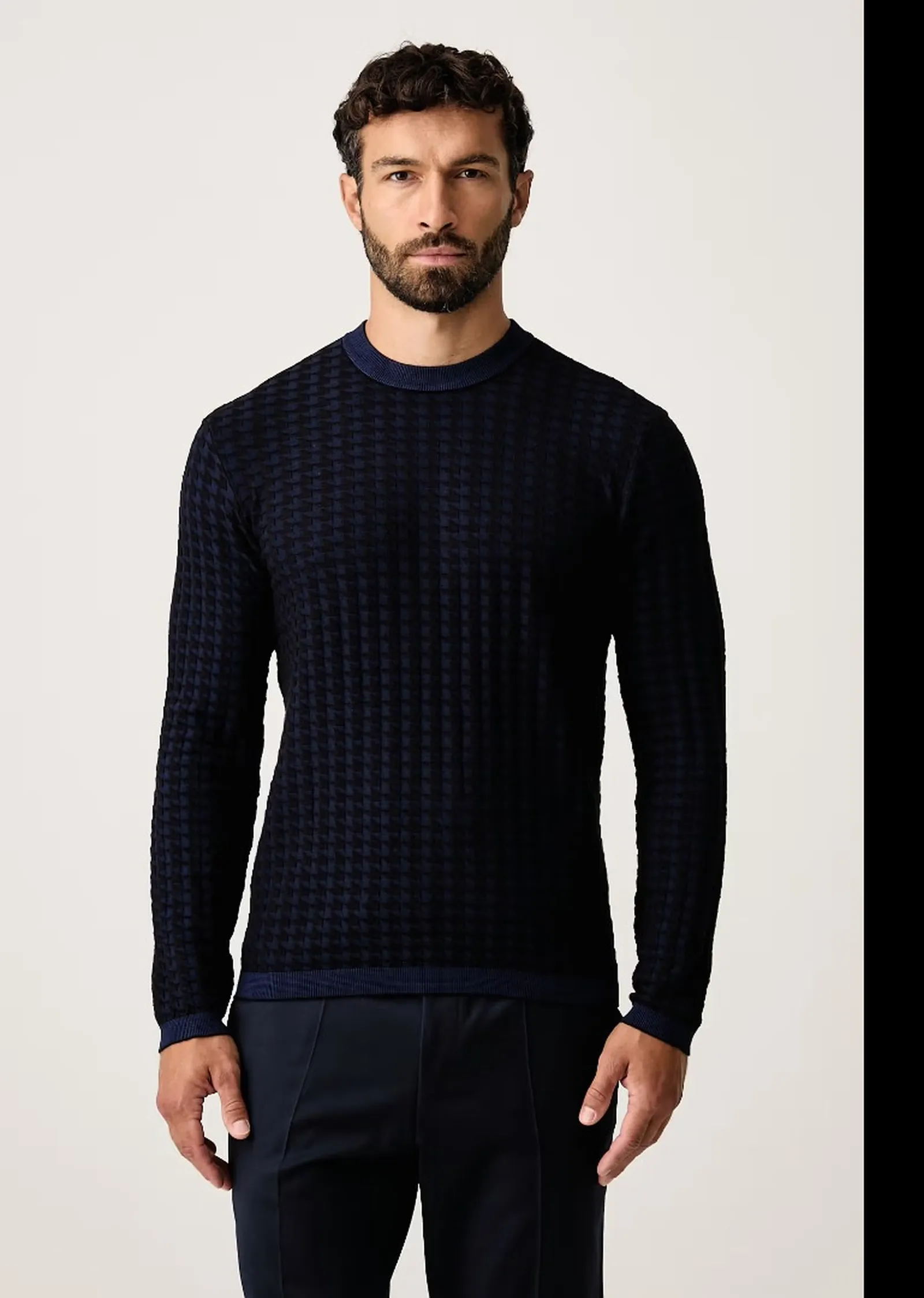 Armani Exchange Maglia In Misto Viscosa Blu Xm003012Af26379 193290