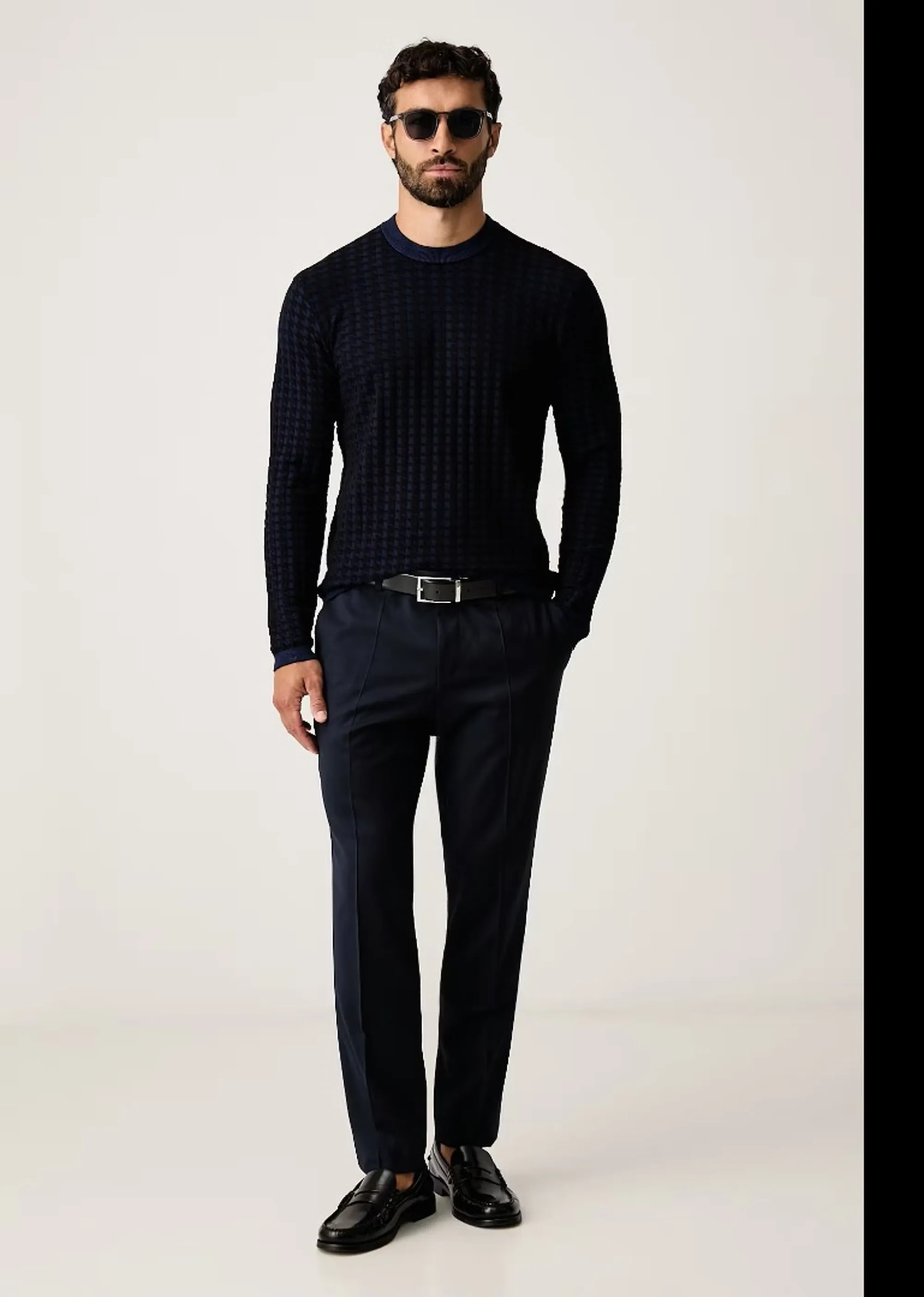 Armani Exchange Maglia In Misto Viscosa Blu Xm003012Af26379 193291