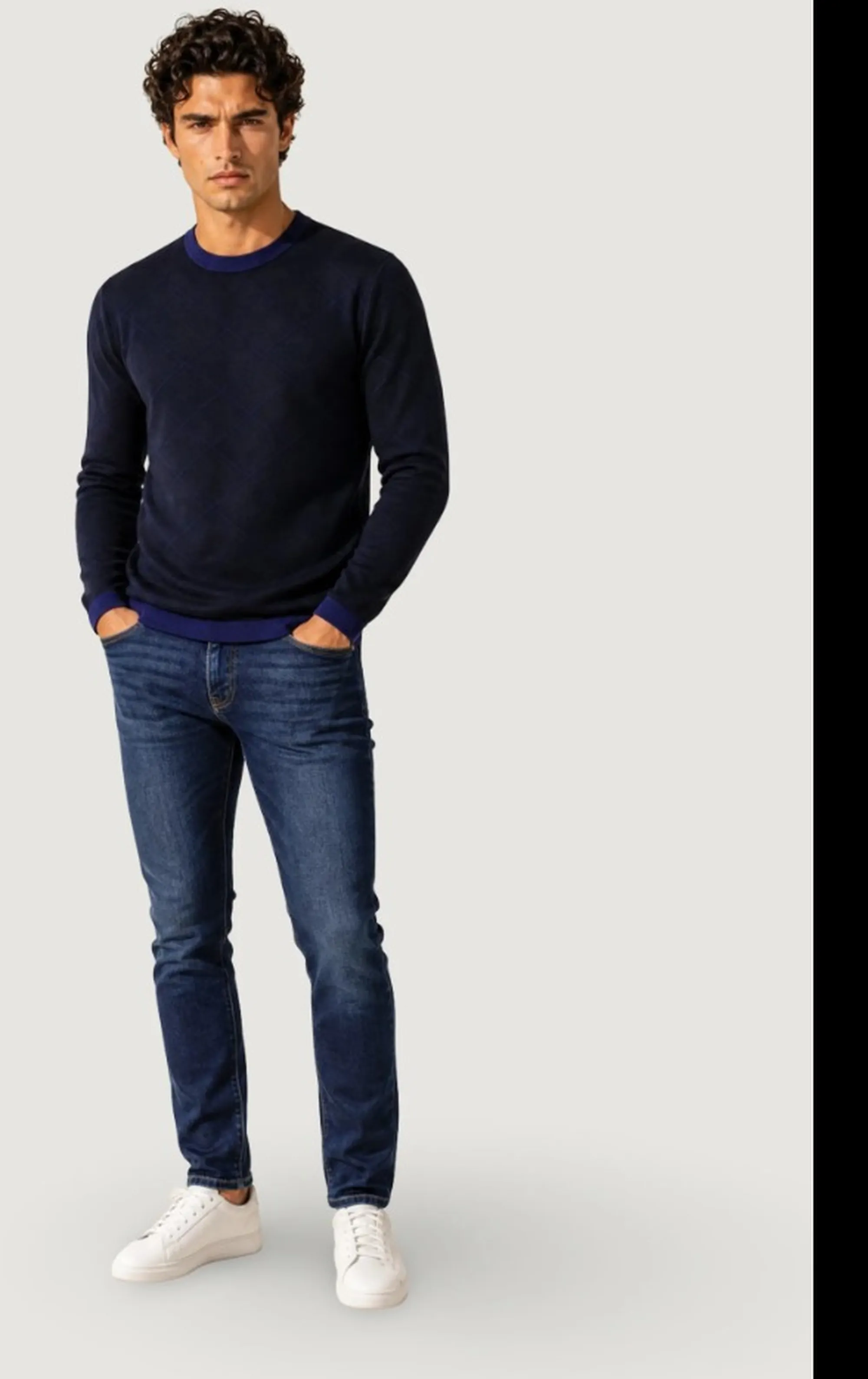 Armani Exchange Maglia In Misto Viscosa Blu Xm003012Af26379 193294