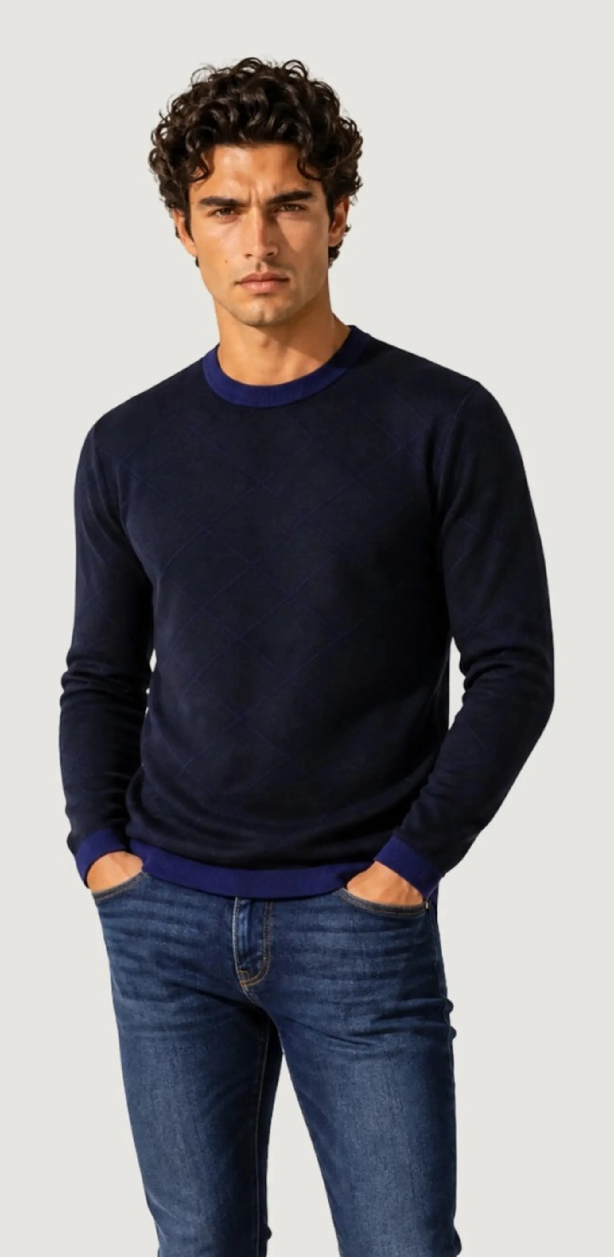 Armani Exchange Maglia In Misto Viscosa Blu Xm003012Af26379 193295