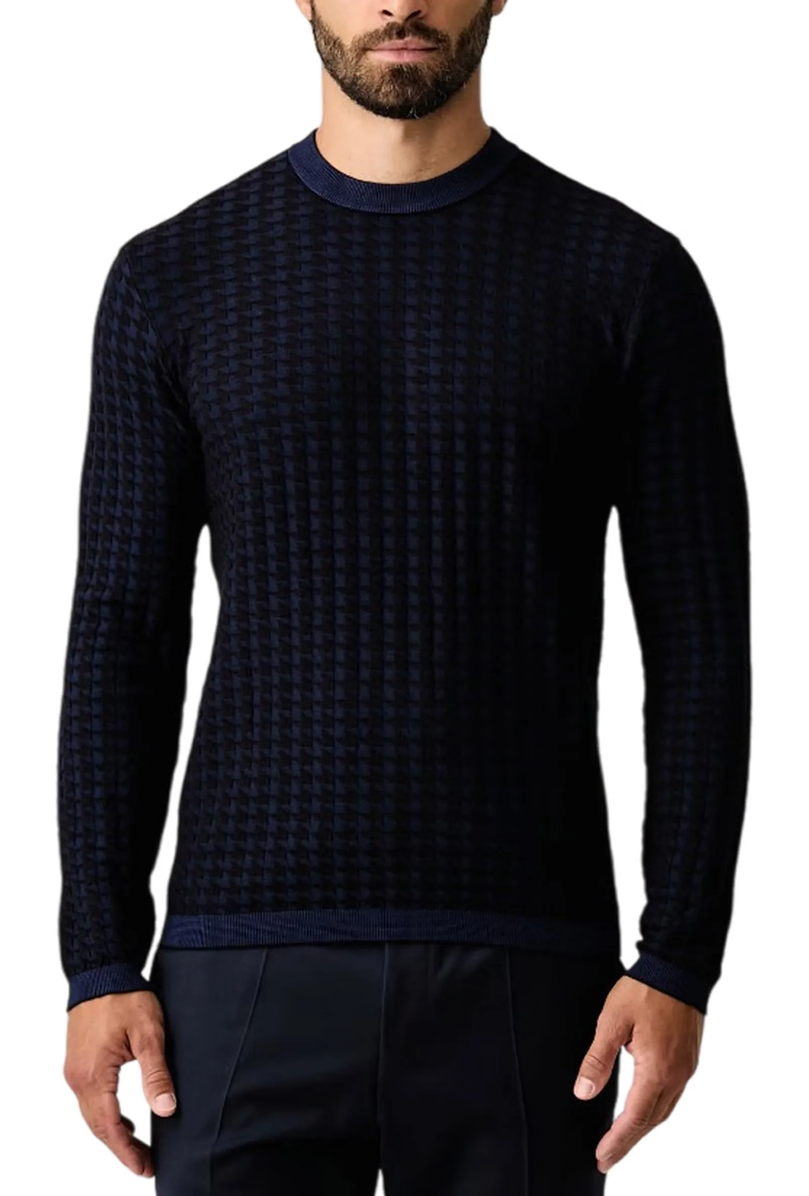 Armani Exchange Maglia In Misto Viscosa Blu Xm003012Af26379 194046