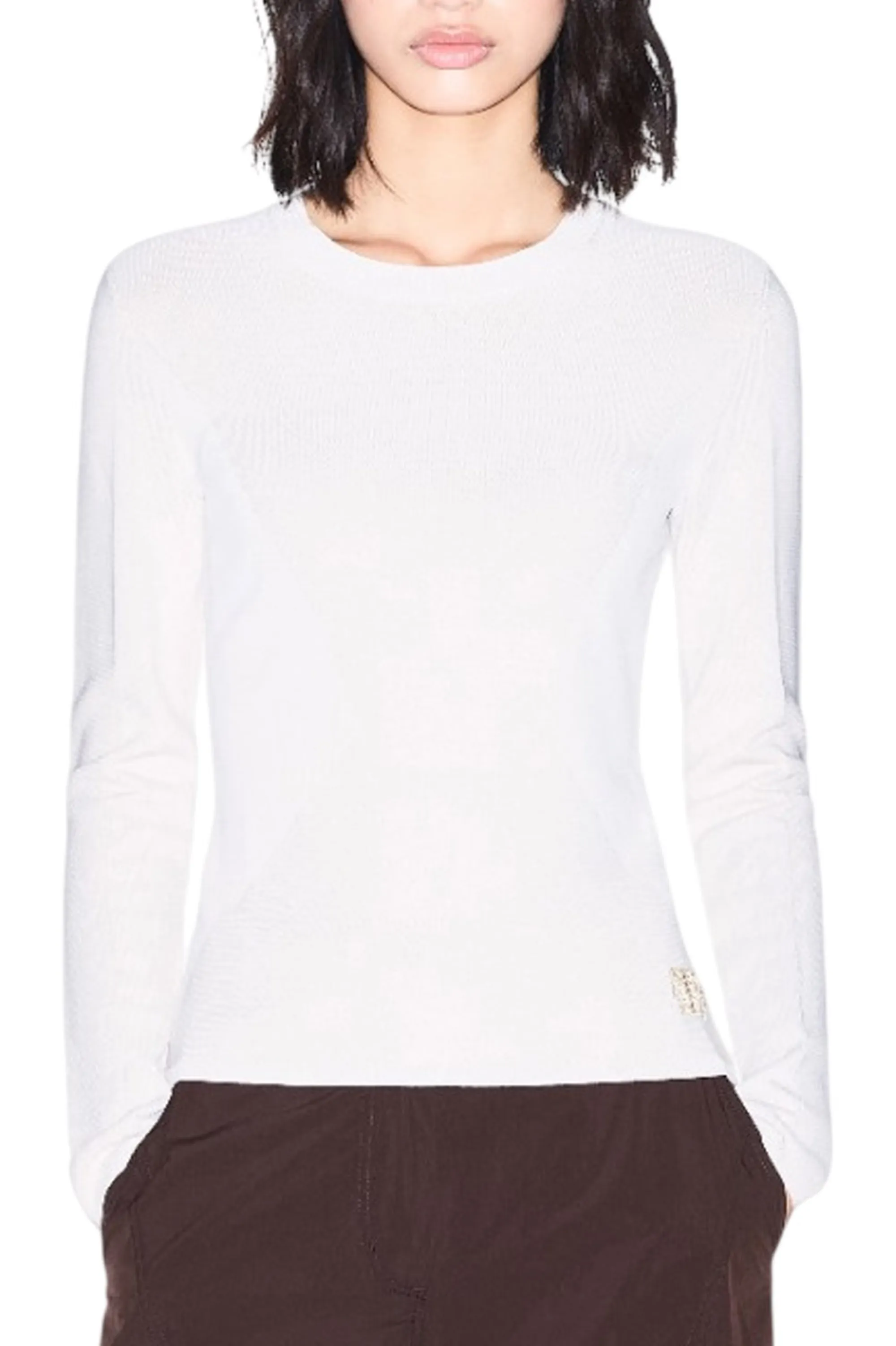 Armani Exchange Maglia In Viscosa Con Logo Ricamato Beige Xw002881Af10352 195698