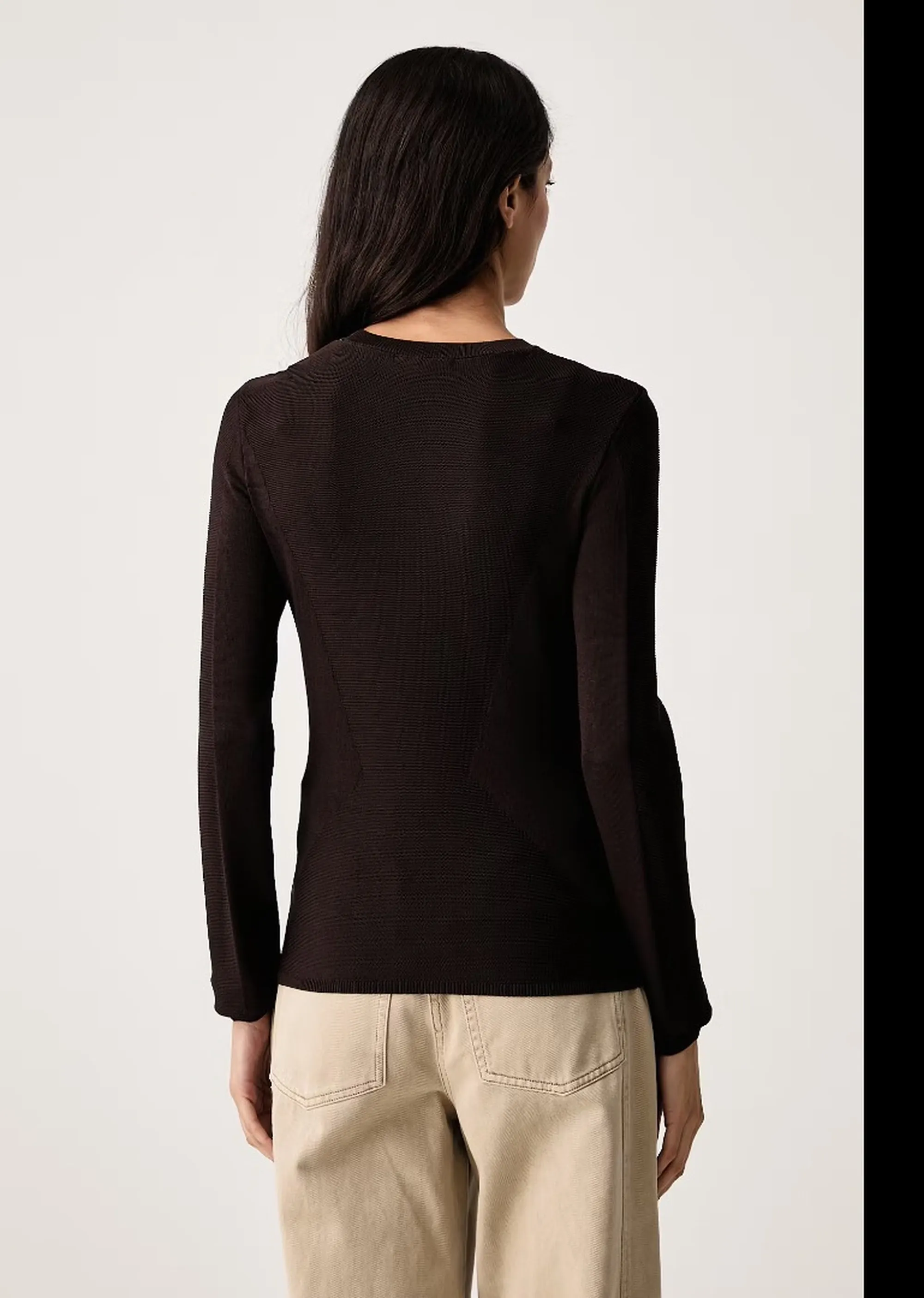 Armani Exchange B'Viscose Sweater With Embroidered Logo' Brown Xw002881Af10352 193525