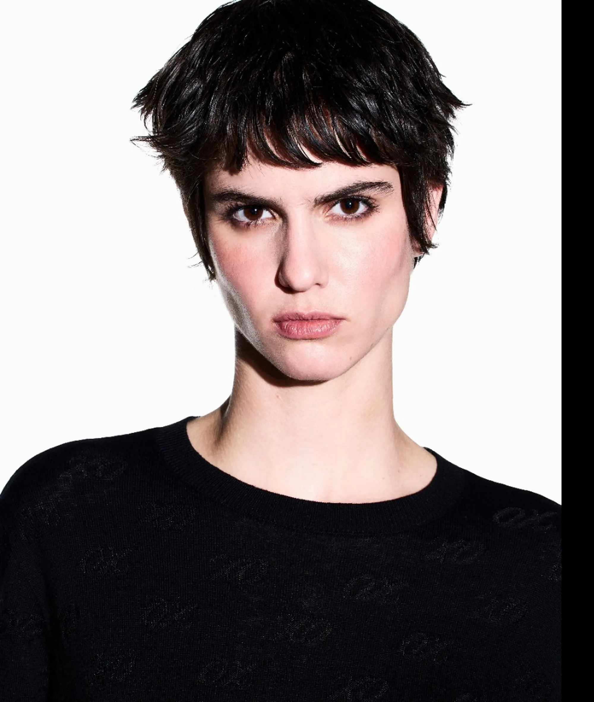 Armani Exchange B'Viscose And Cotton Sweater With Relief Pattern' Black Xw002875Af16620 193513