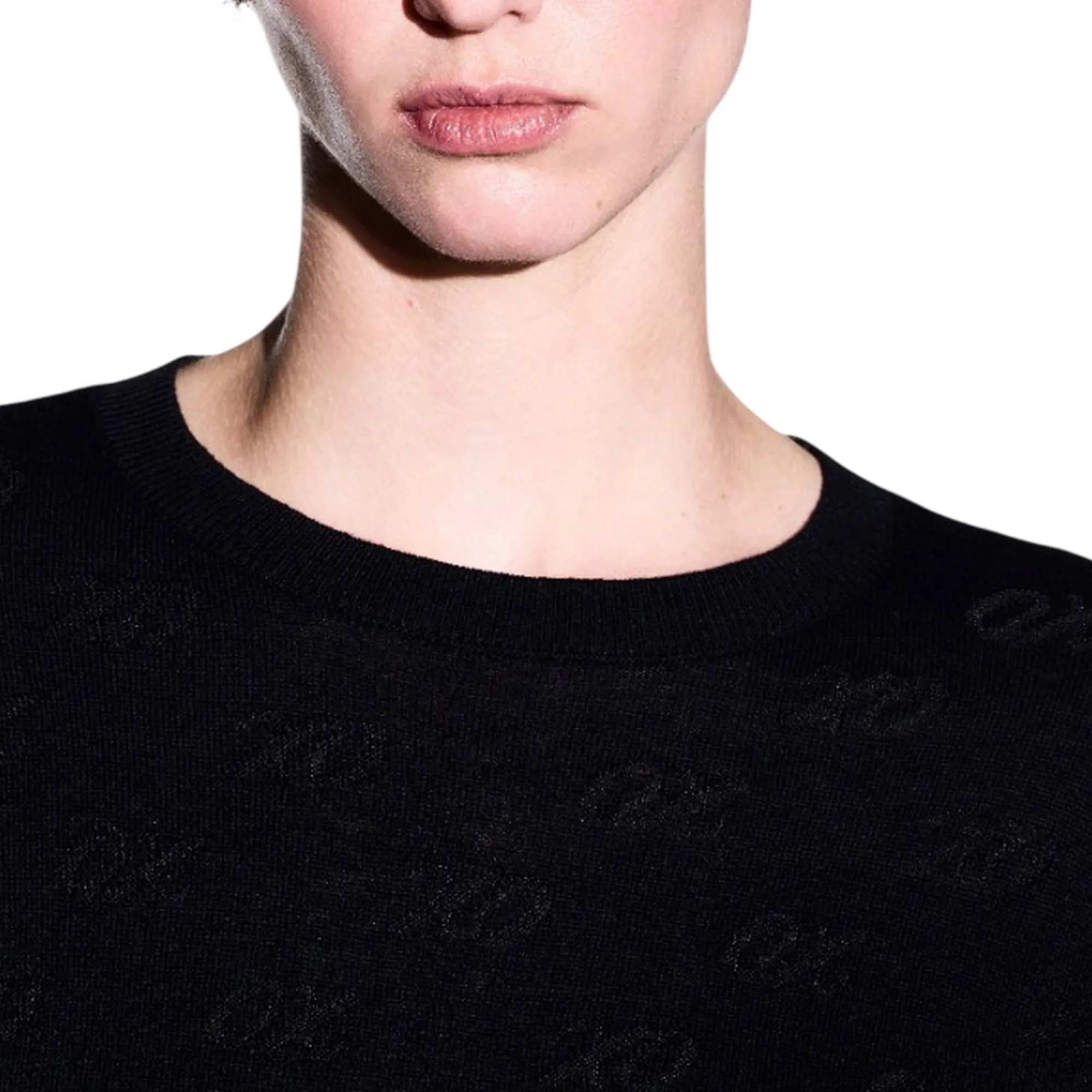 Armani Exchange Maglia In Viscosa E Cotone Con Motivo A Rilievo Nero Xw002875Af16620 195683