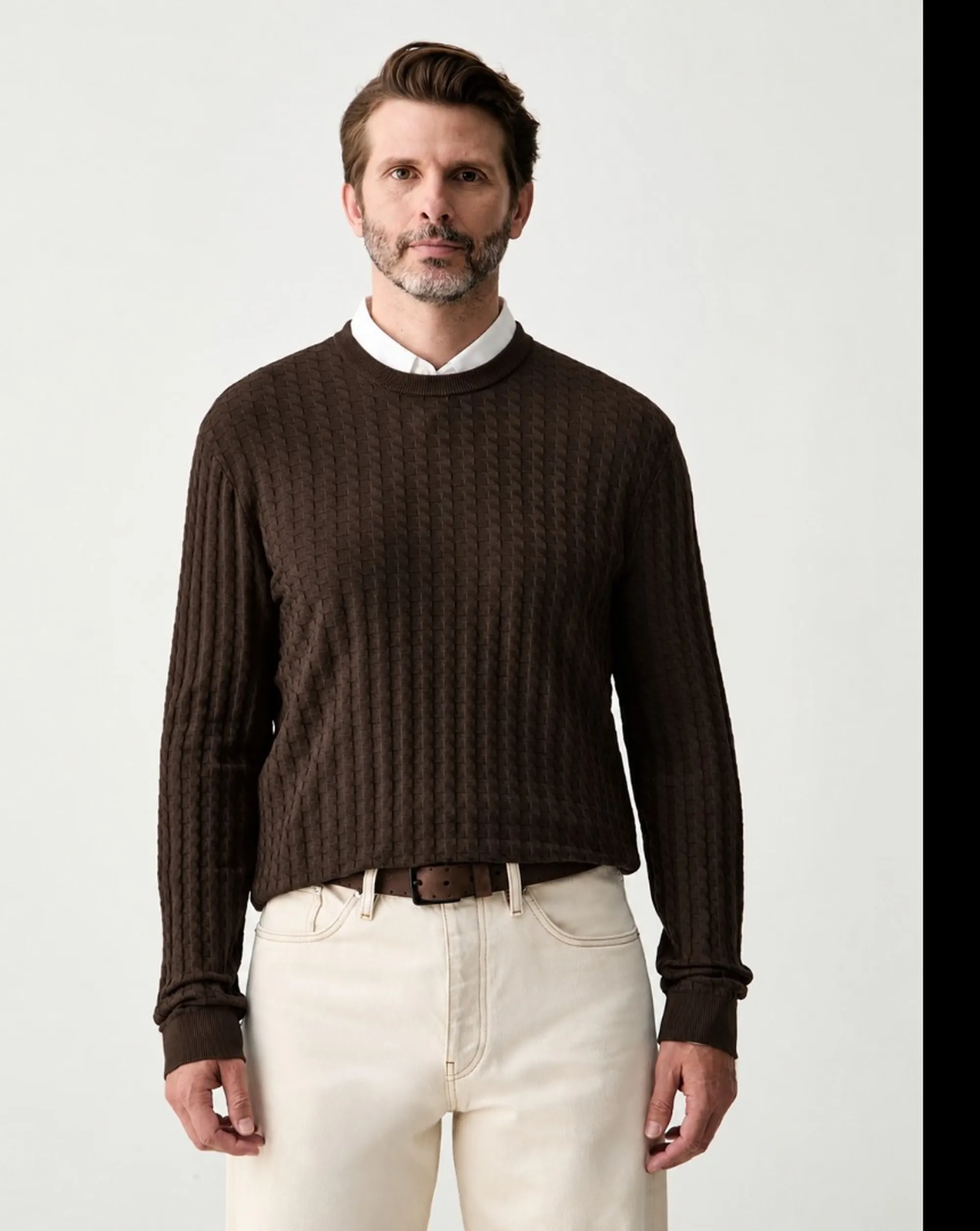 Armani Exchange Maglia In Viscosa Lavorata Marrone Xm002988Af10454 193313