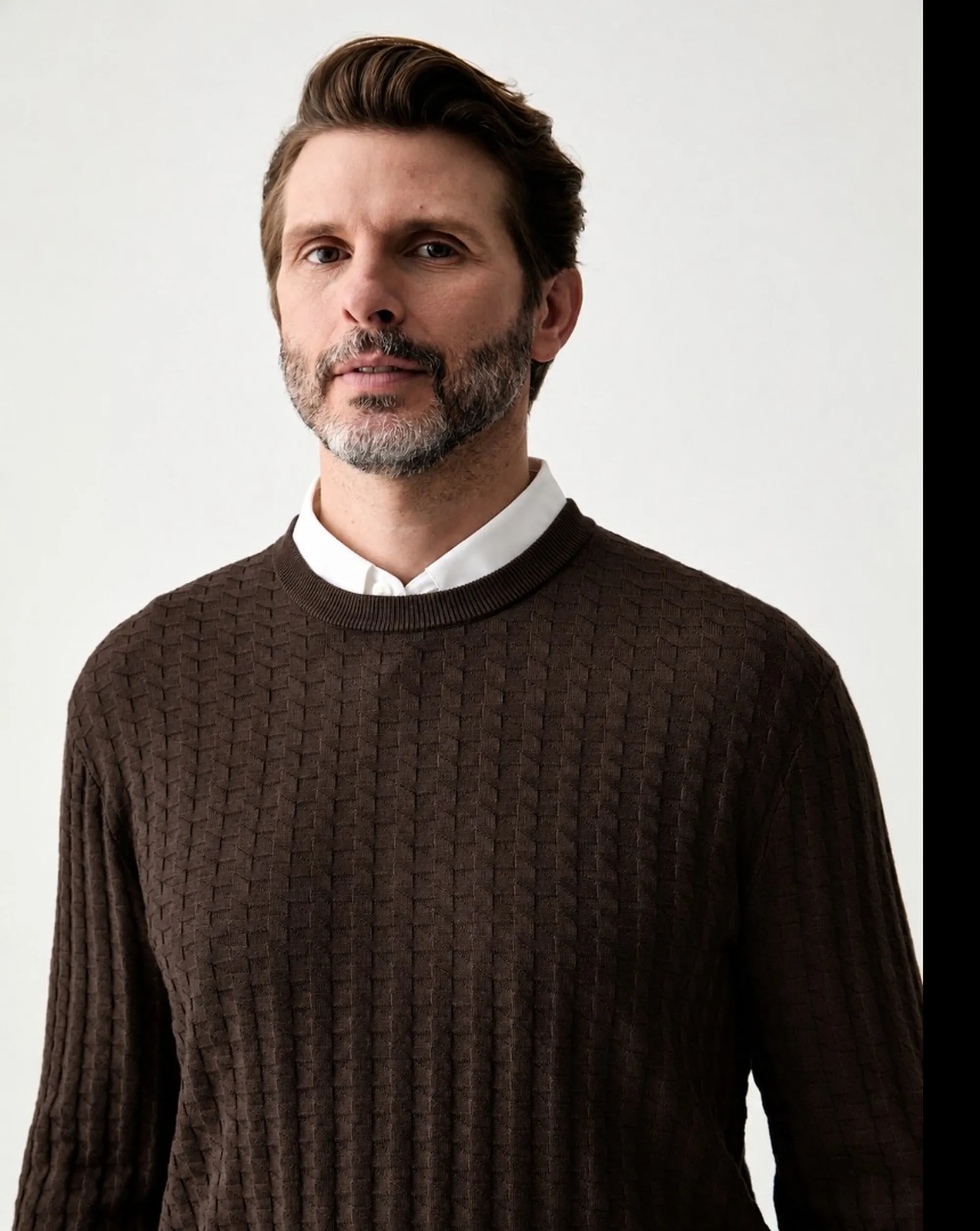 Armani Exchange Maglia In Viscosa Lavorata Marrone Xm002988Af10454 193314
