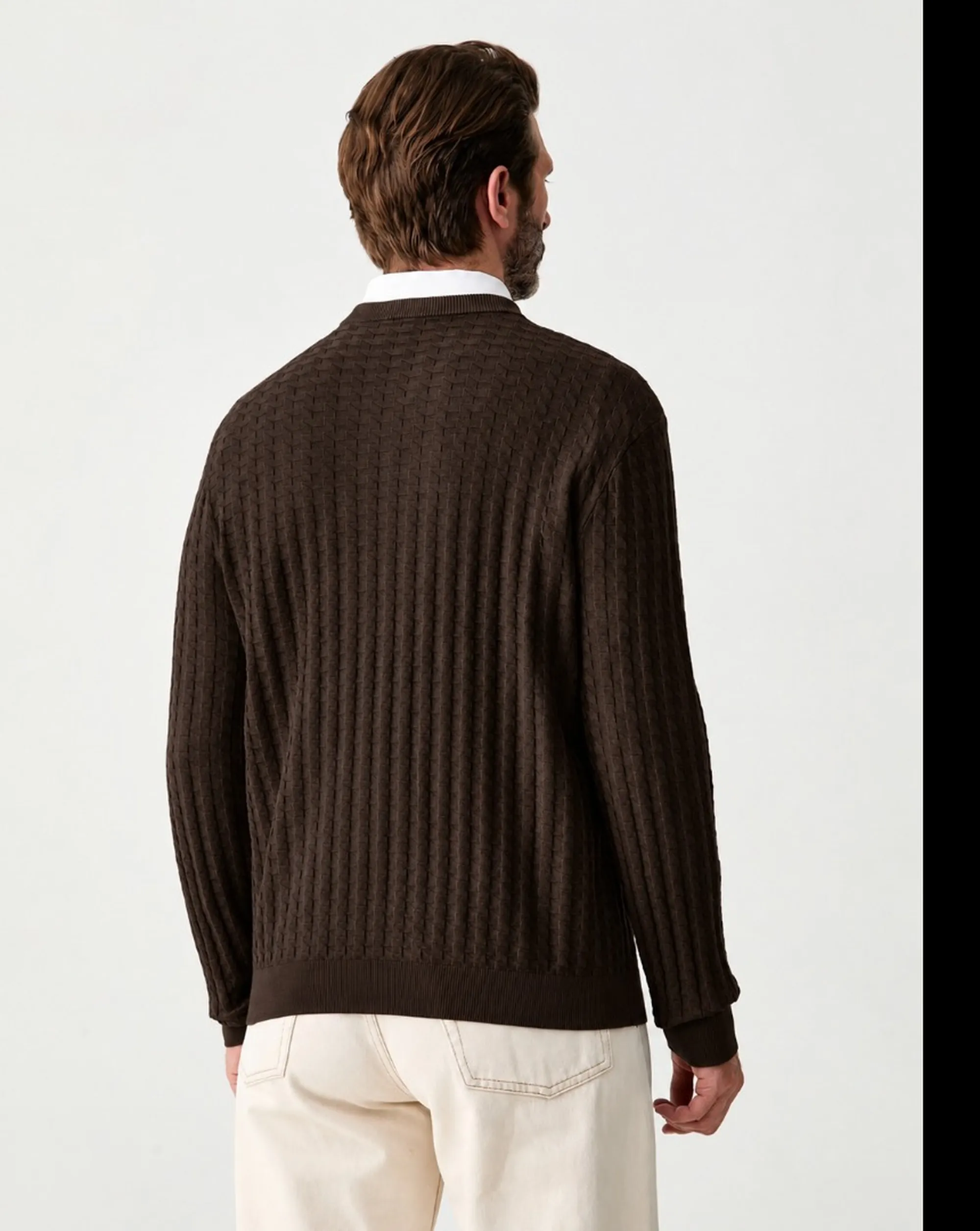 Armani Exchange Maglia In Viscosa Lavorata Marrone Xm002988Af10454 193315