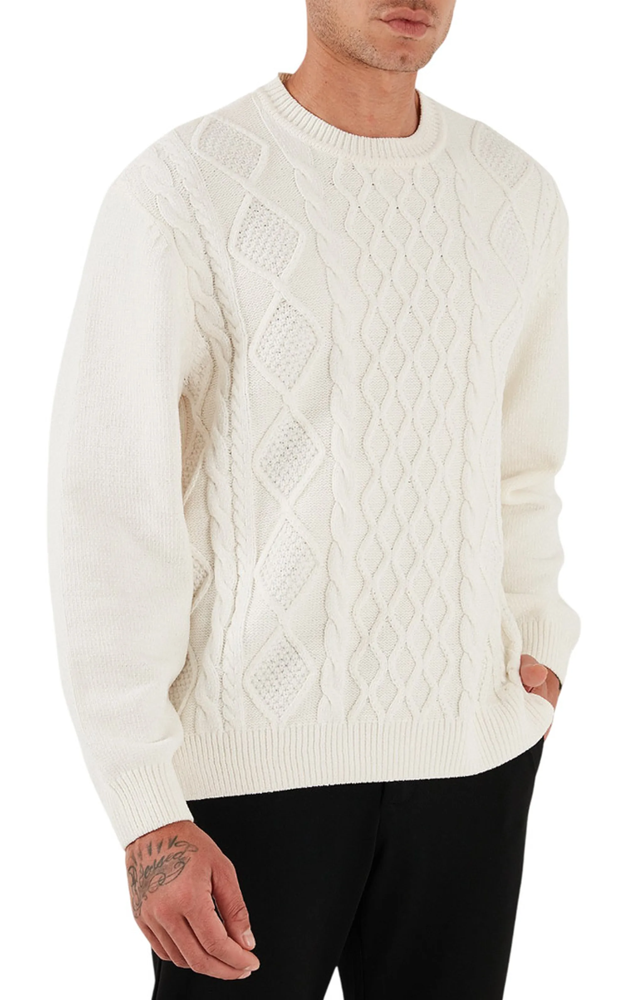 Armani Exchange B'Woven Workmanship Sweater' White Xm001331Af13776 162171