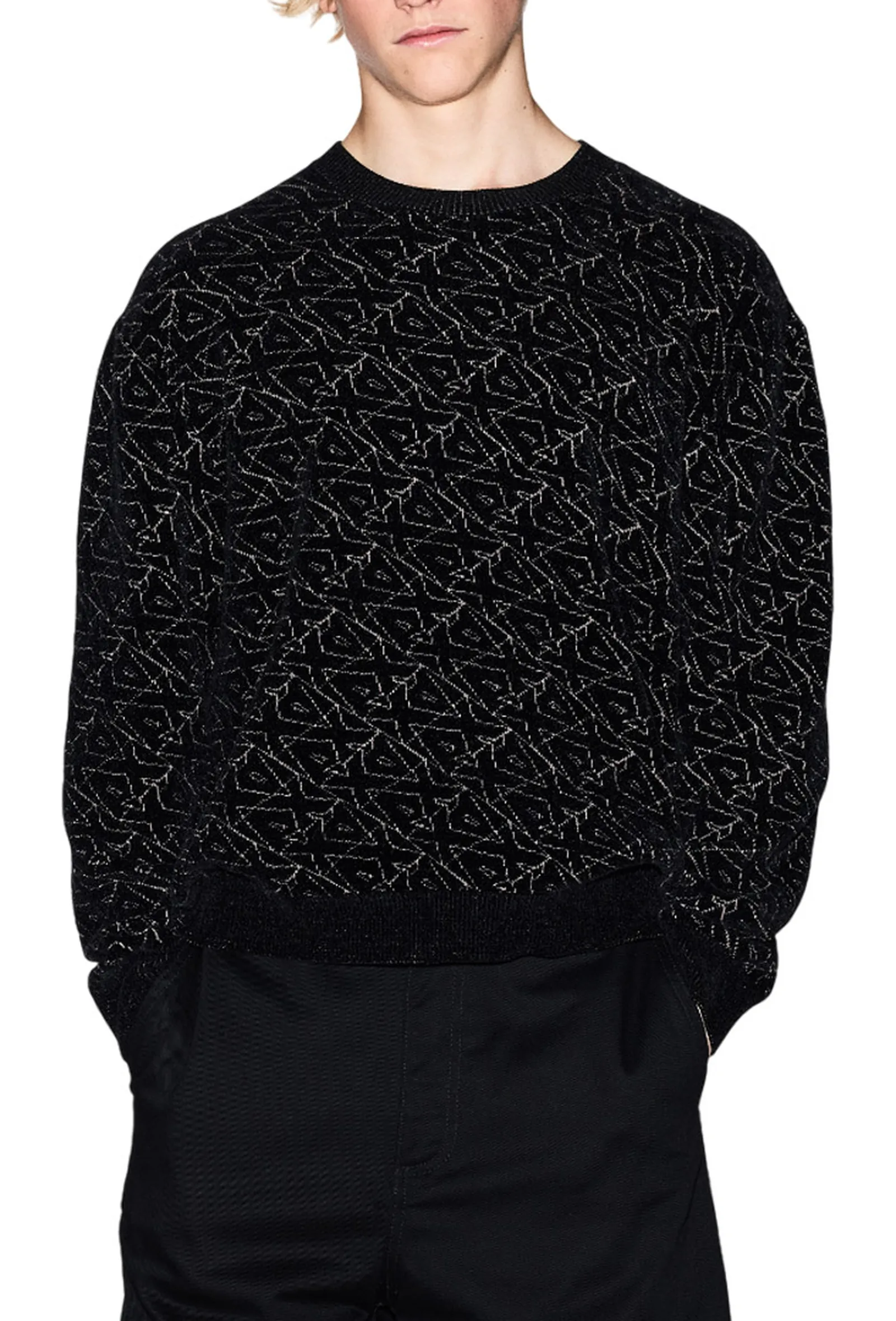 Armani Exchange Maglia Logo Allover Nero Xm001330Af16916 162055