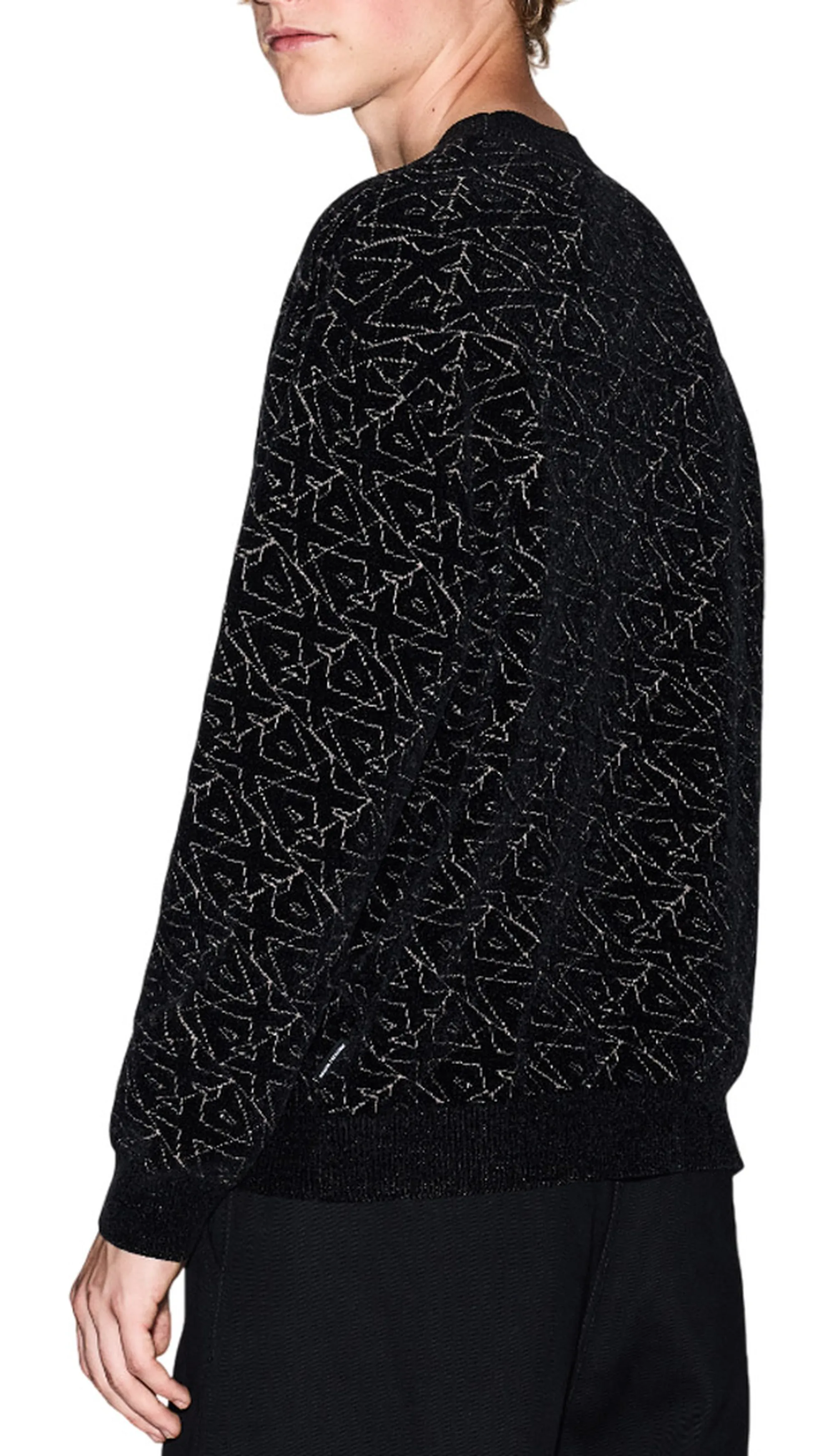 Armani Exchange B'Allover Logo Sweater' Black Xm001330Af16916 162062