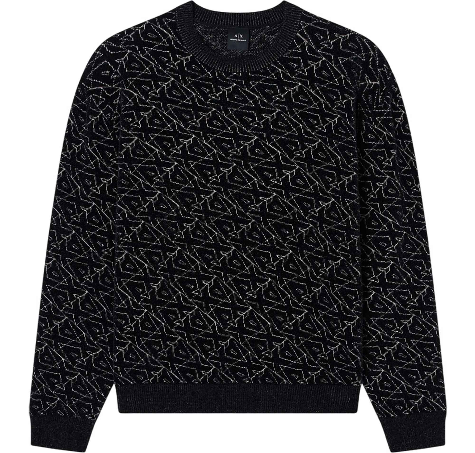 Armani Exchange B'Allover Logo Sweater' Black Xm001330Af16916 162065