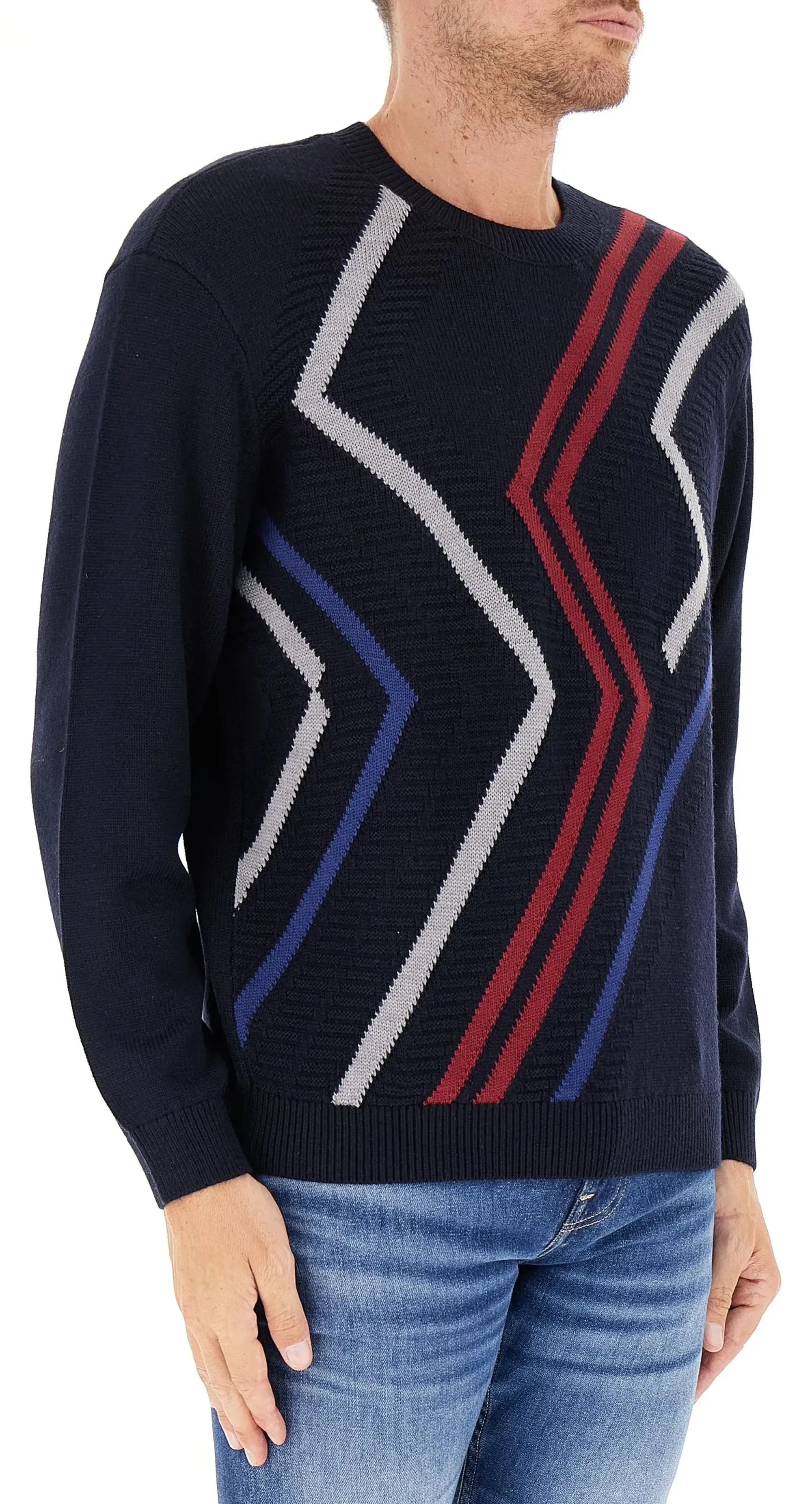Armani Exchange B'Zigzag Sweater' Blu Xm001323Af13776 161664