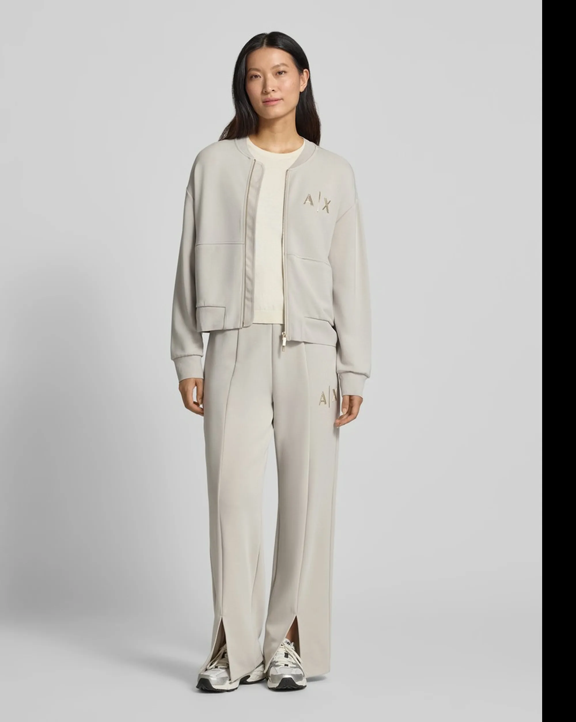 Armani Exchange B'Wide Leg Trousers In Scuba Fabric' Beige Xw002759Af24068 193497